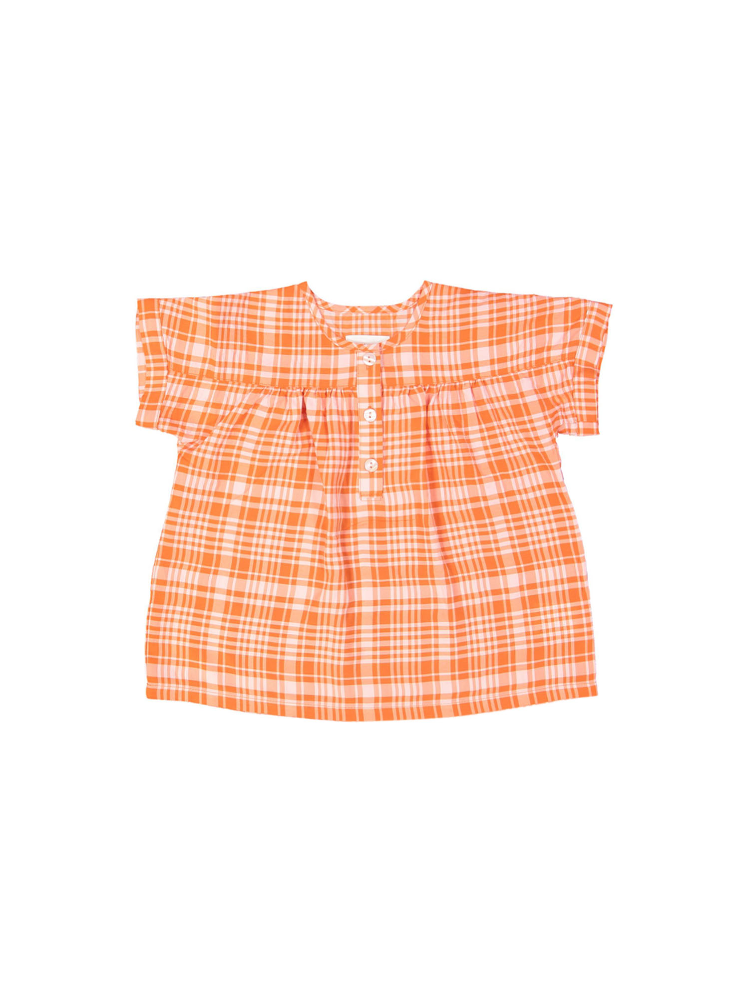 blouse plaid orange