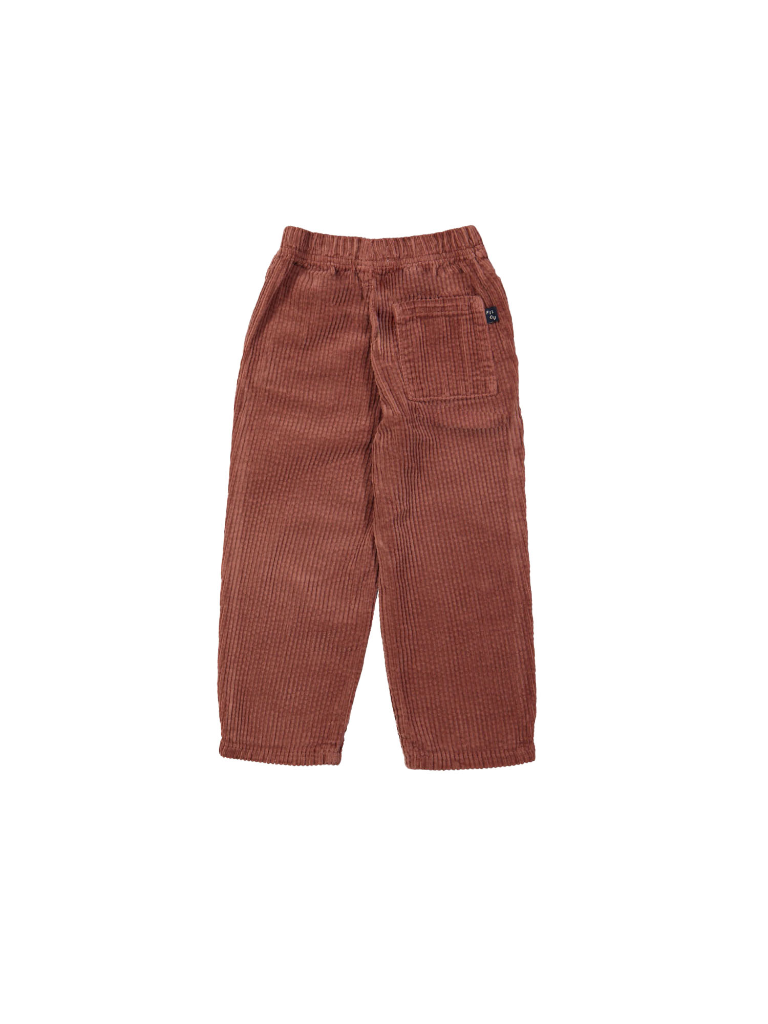 Comfy broek brede rib roest 12m-18m