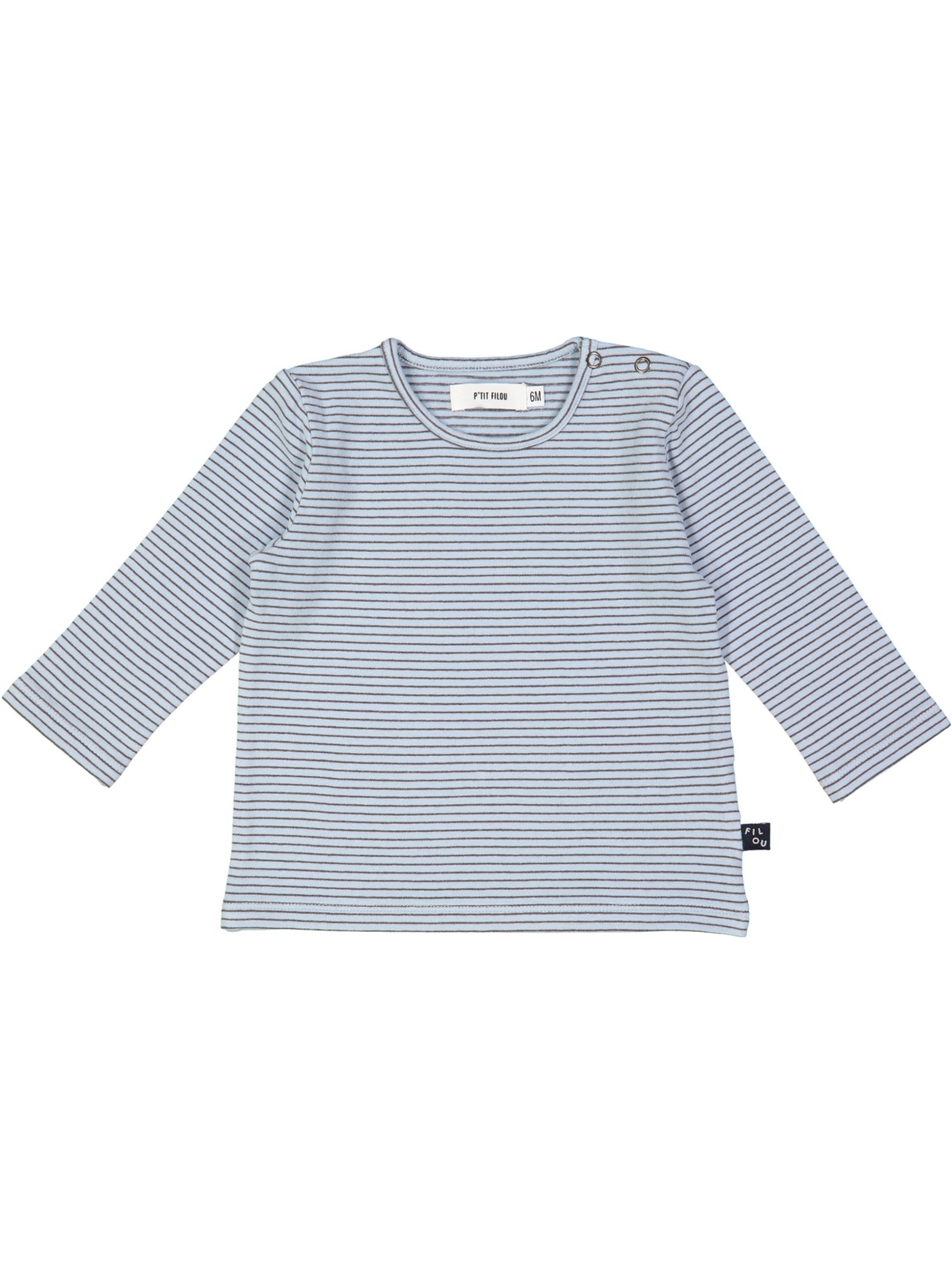 t-shirt mini rayure bleu clair