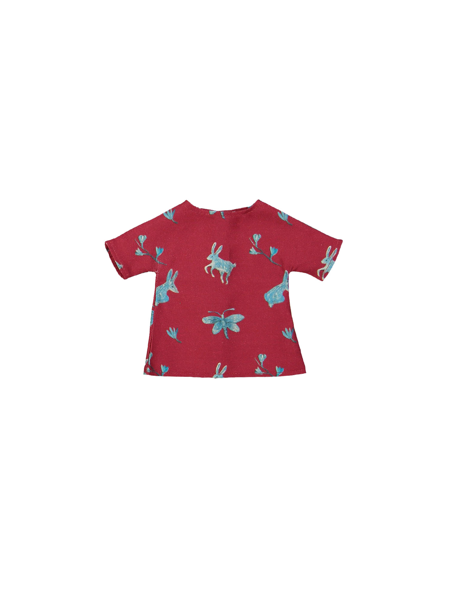 Poppenkleed rabbits rood