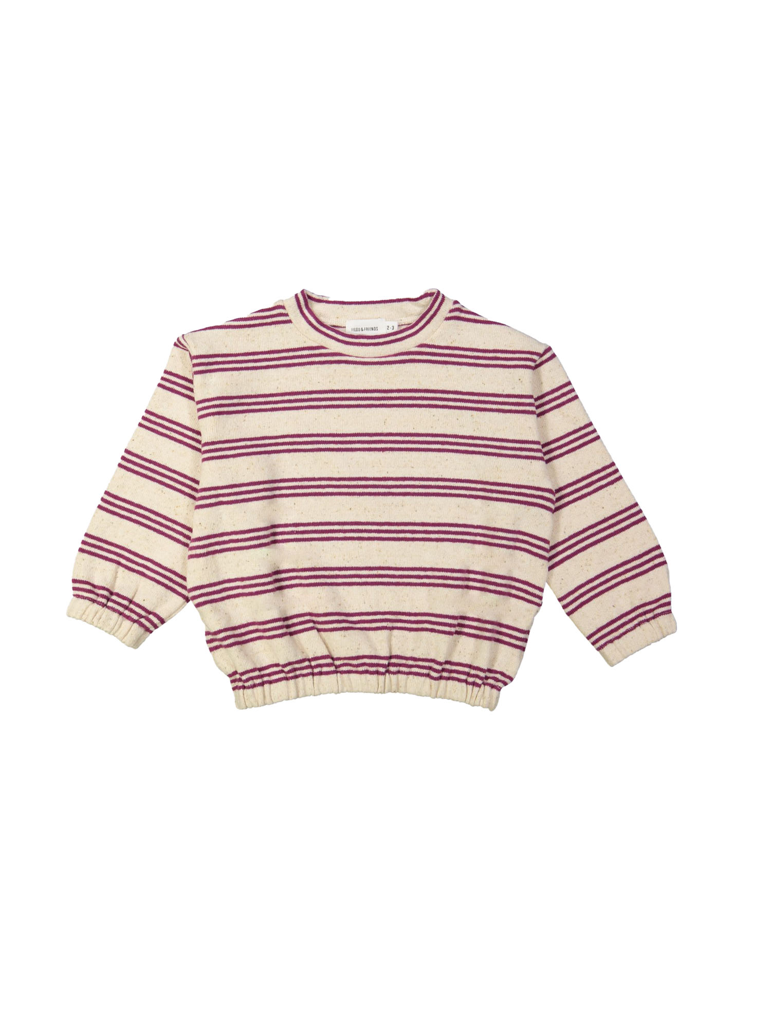 Sweater streep felroze 12m