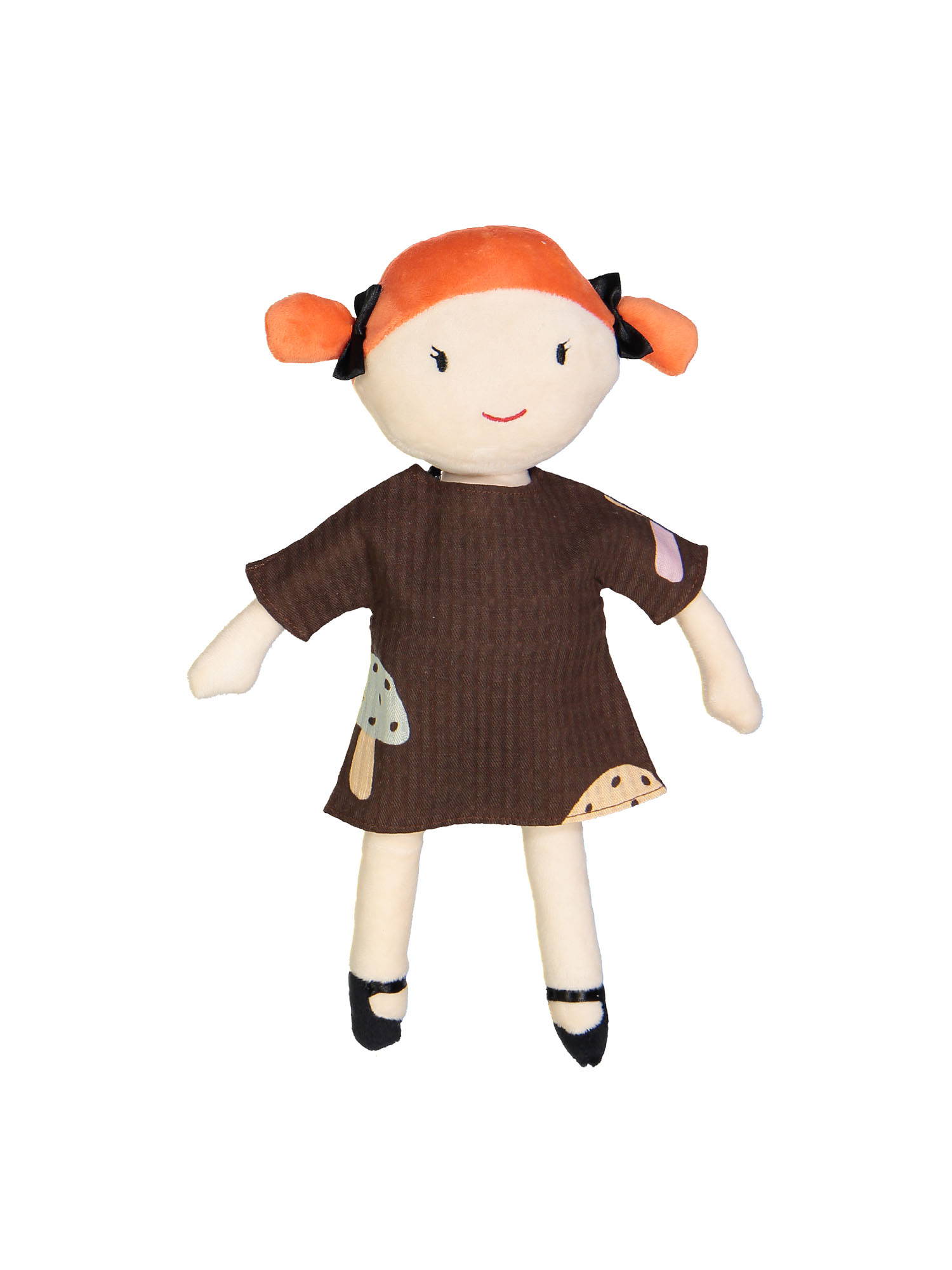 robe de poupée mushrooms marron