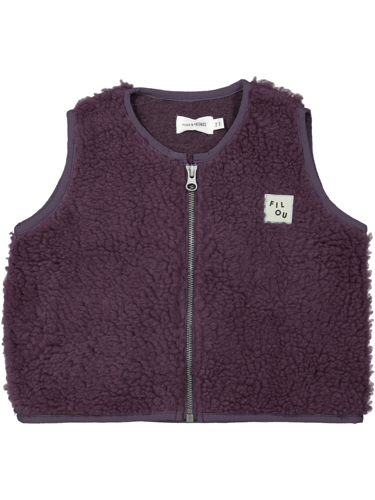 Bodywarmer teddy paars Pre-order 12m-18m