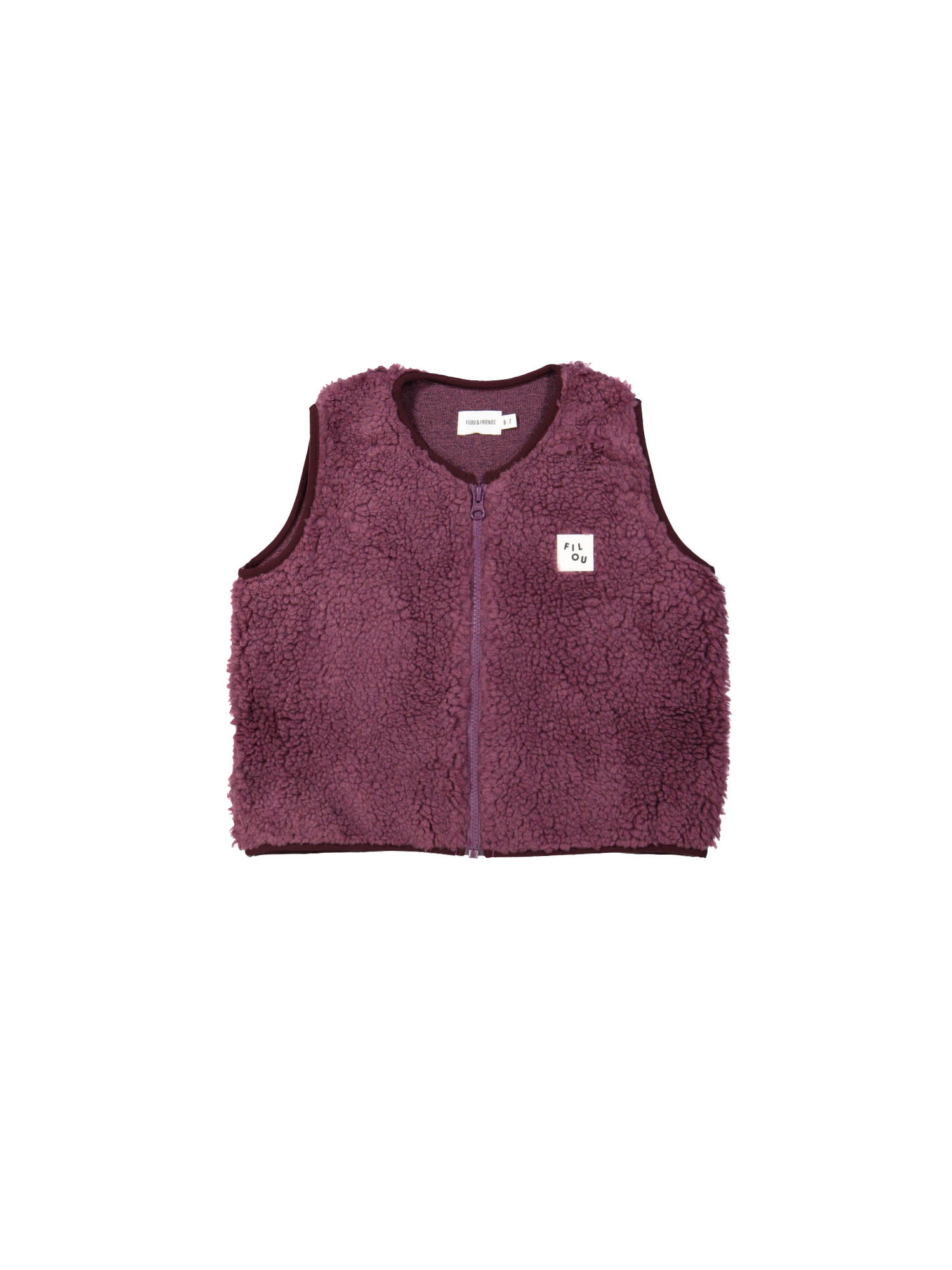 Bodywarmer teddy paars 12m-18m