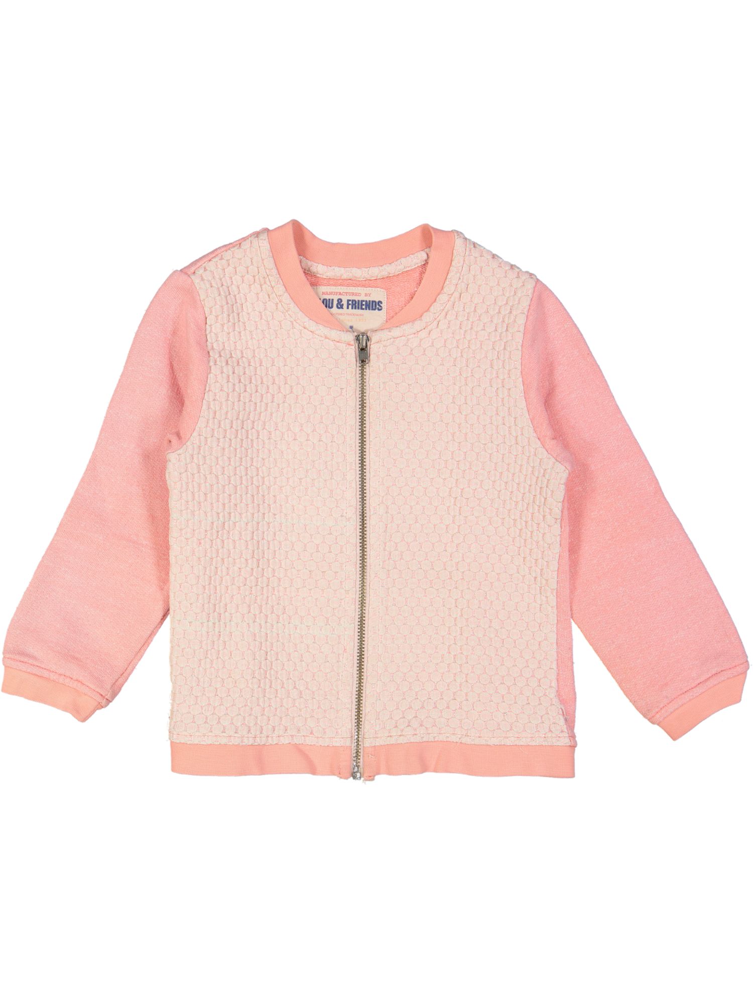 gilet molton roze wafel voorpand 02j .