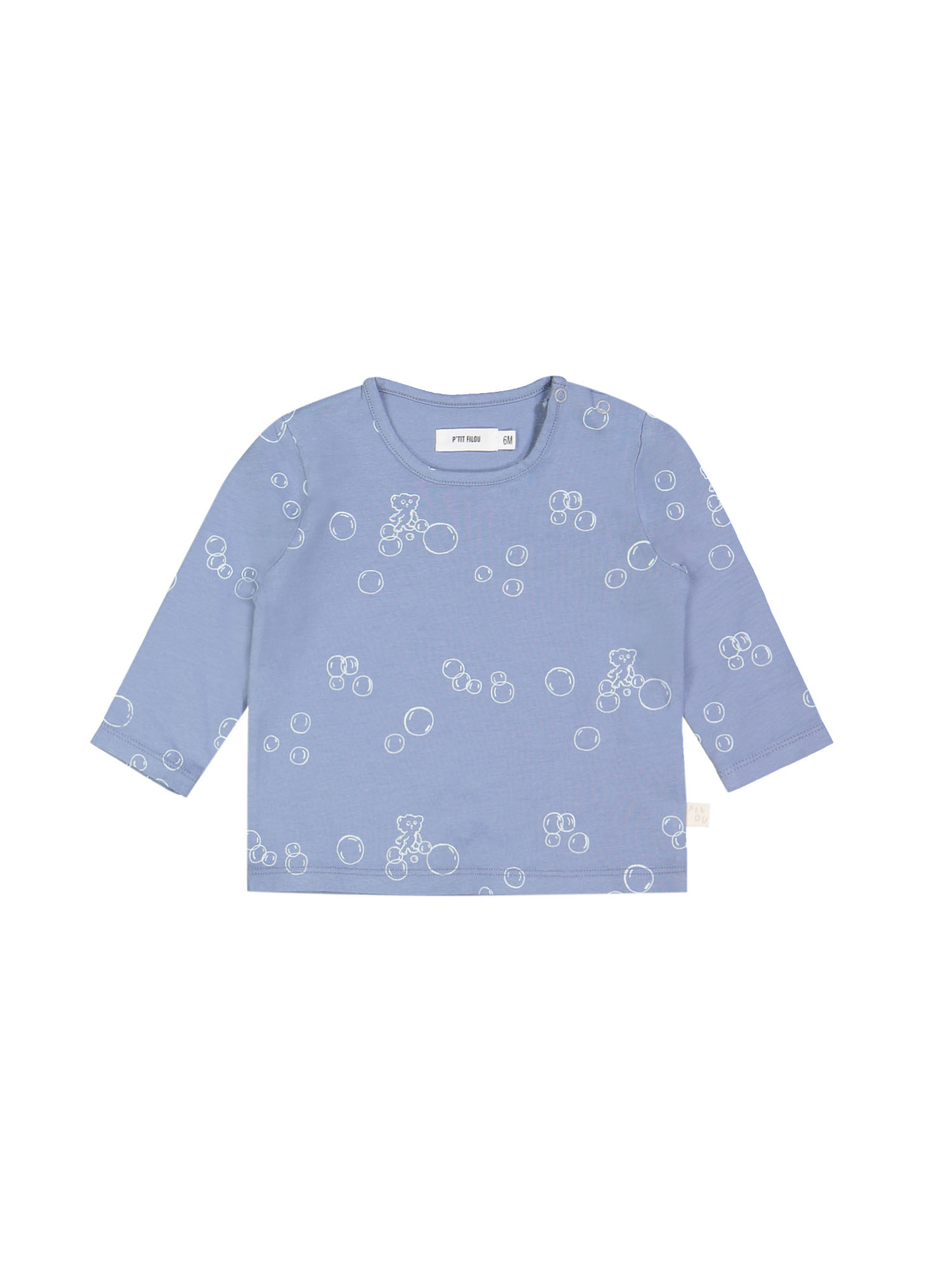 T-shirt little soap all over blauw 09m