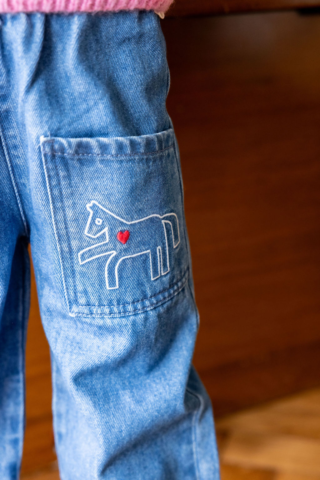 Jeans balloon stone bleach pocket horse 12m