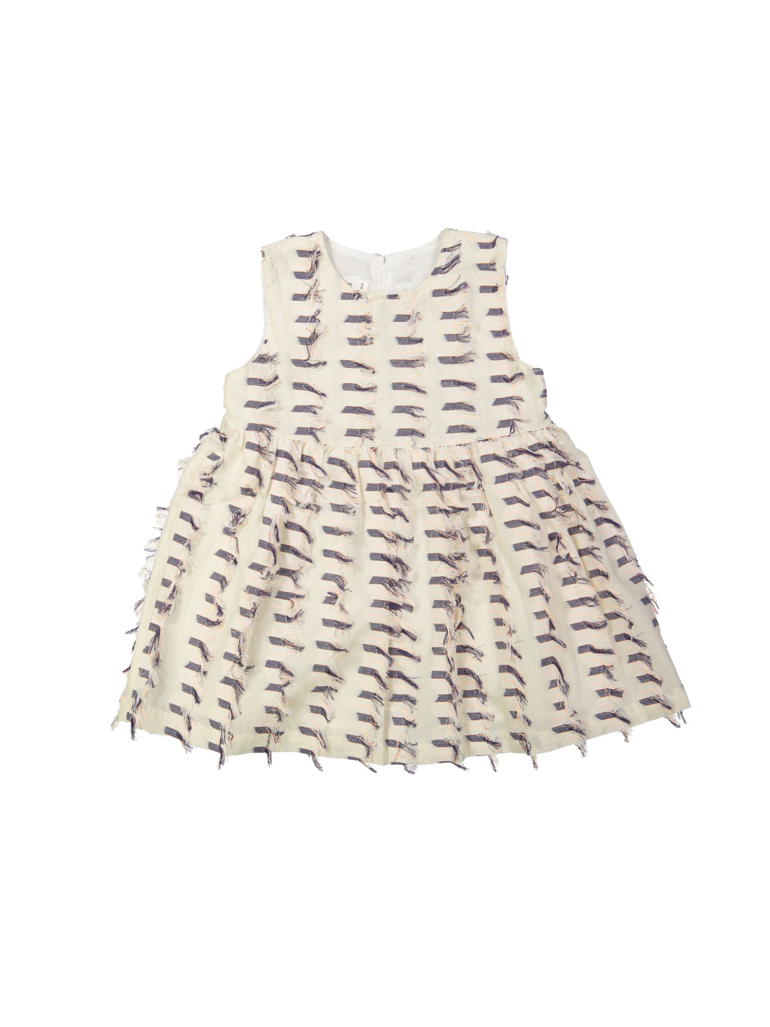 Jurk franjes ecru 12m