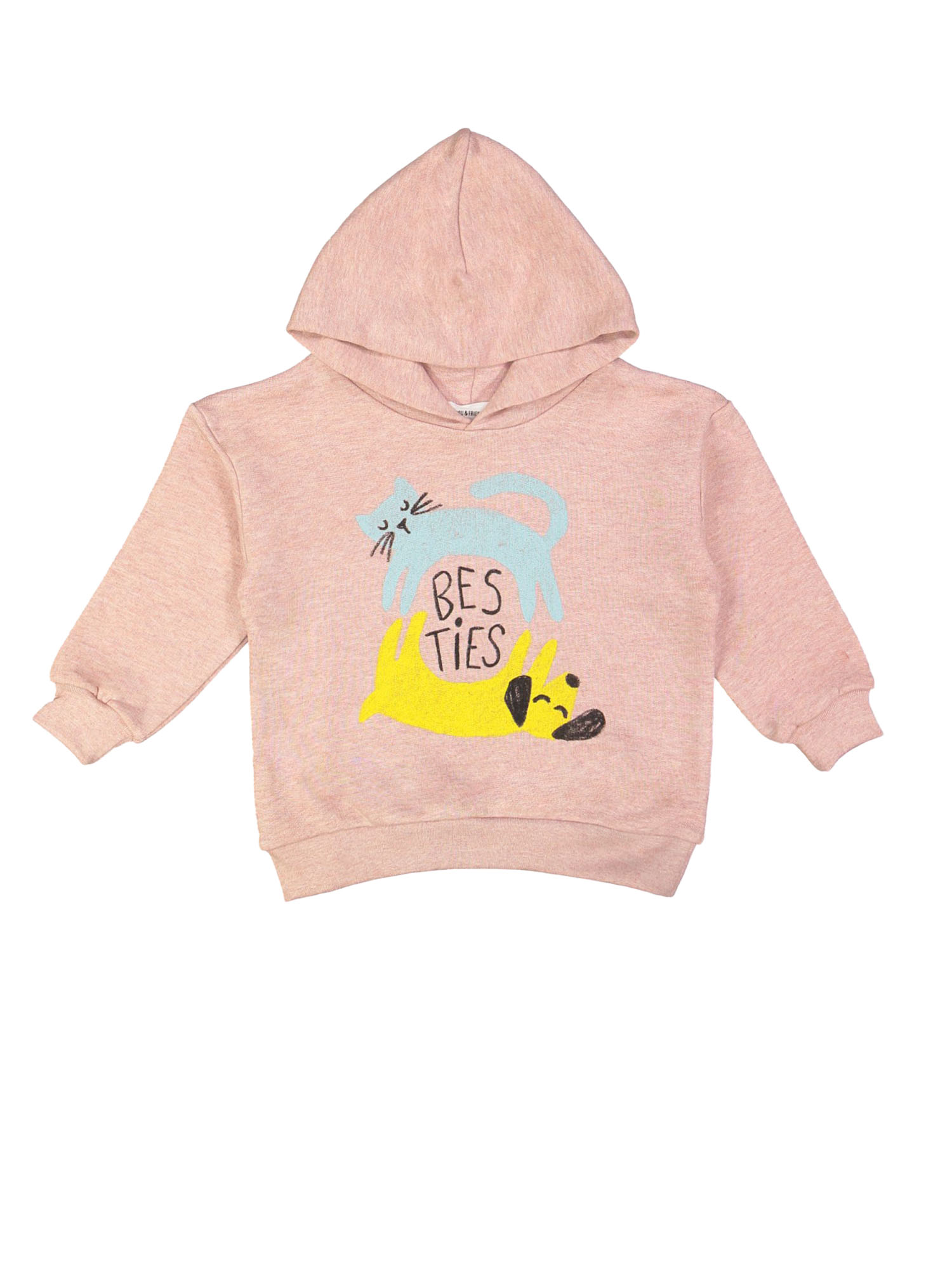 Sweater meilleurs amis rose clair