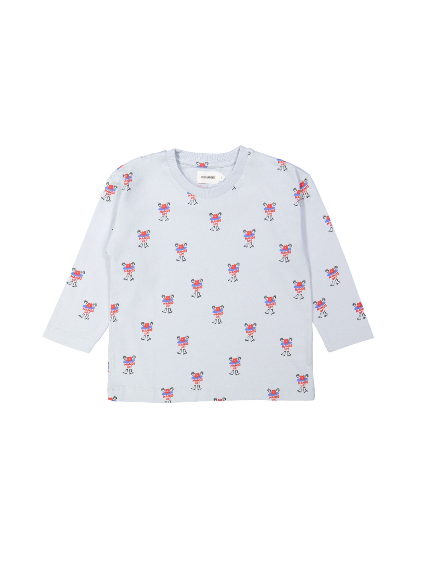 T-shirt cowboy lichtblauw 12m