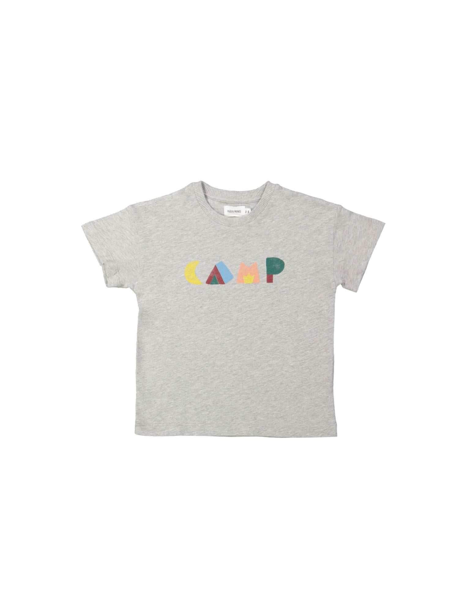 T-shirt camp lichtgrijs chiné 12m
