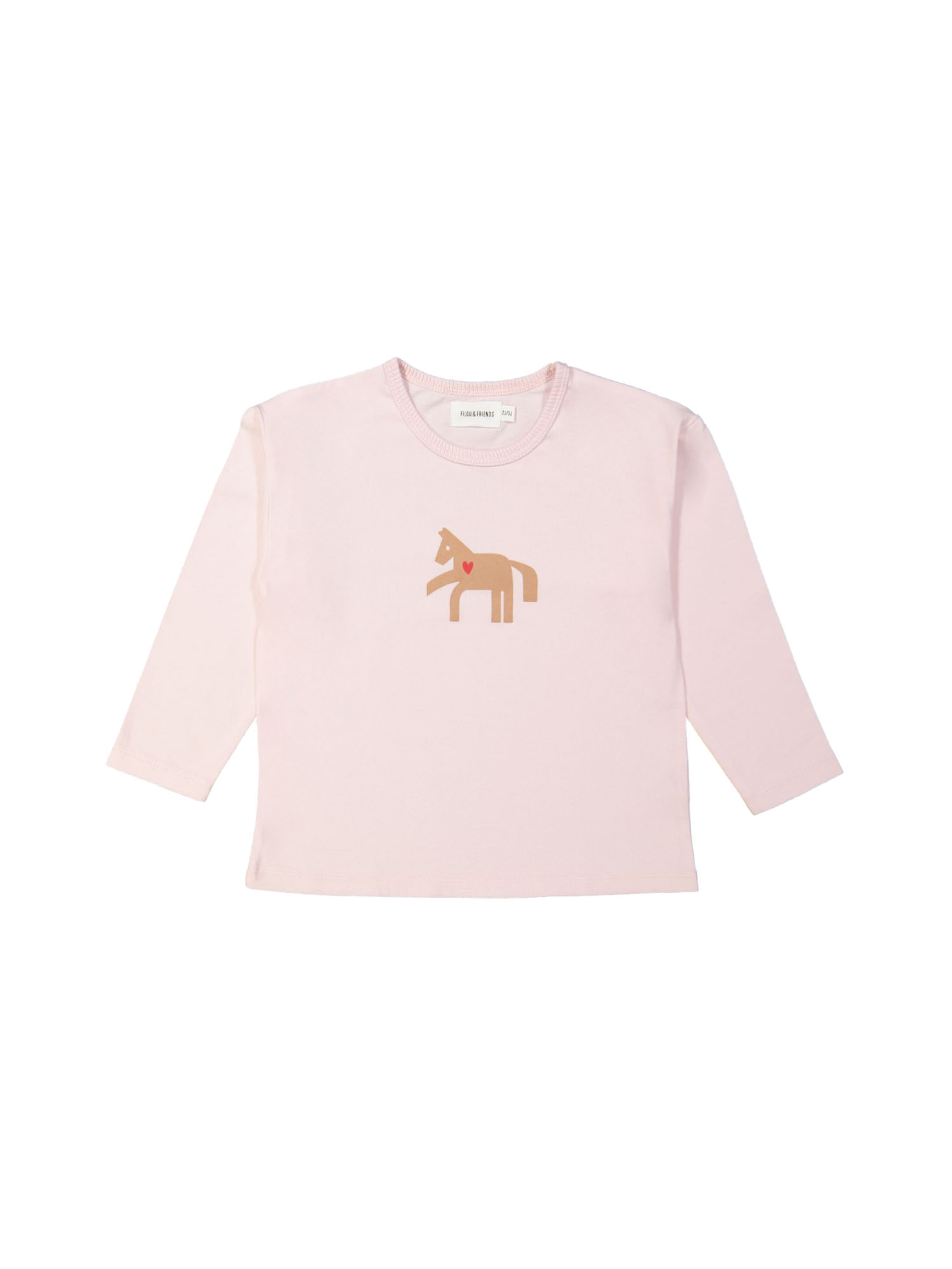 T-shirt cheval rose clair