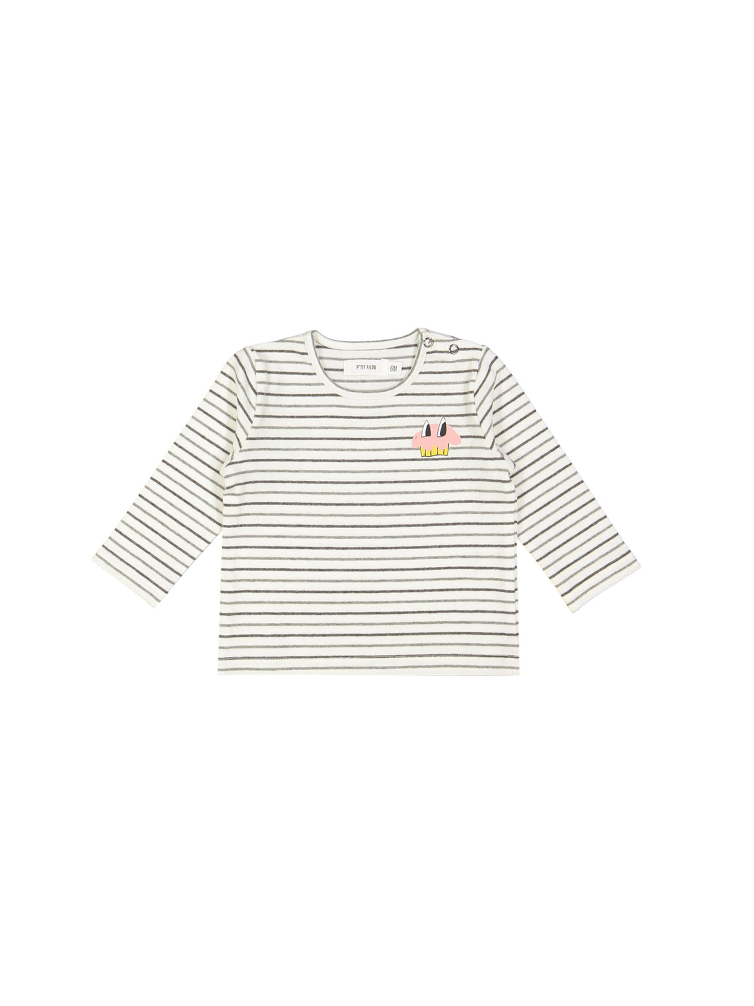 t-shirt mini mud pie stripe ecru