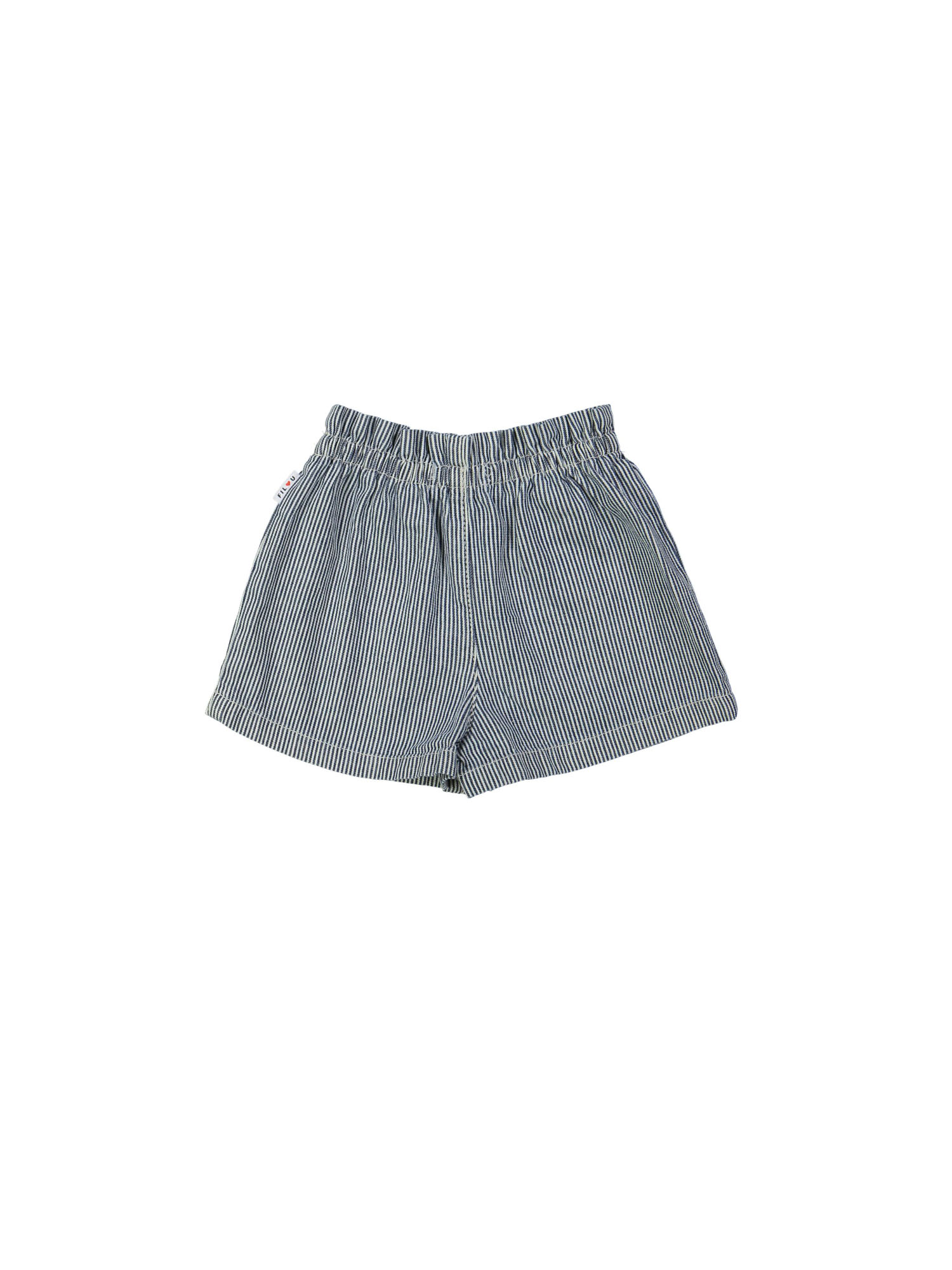 Short rayé bleu foncé