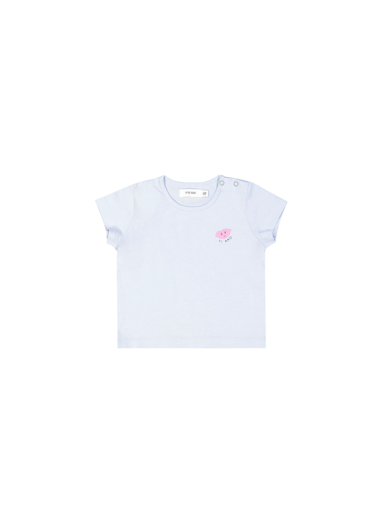 t-shirt mini bacio bleu clair