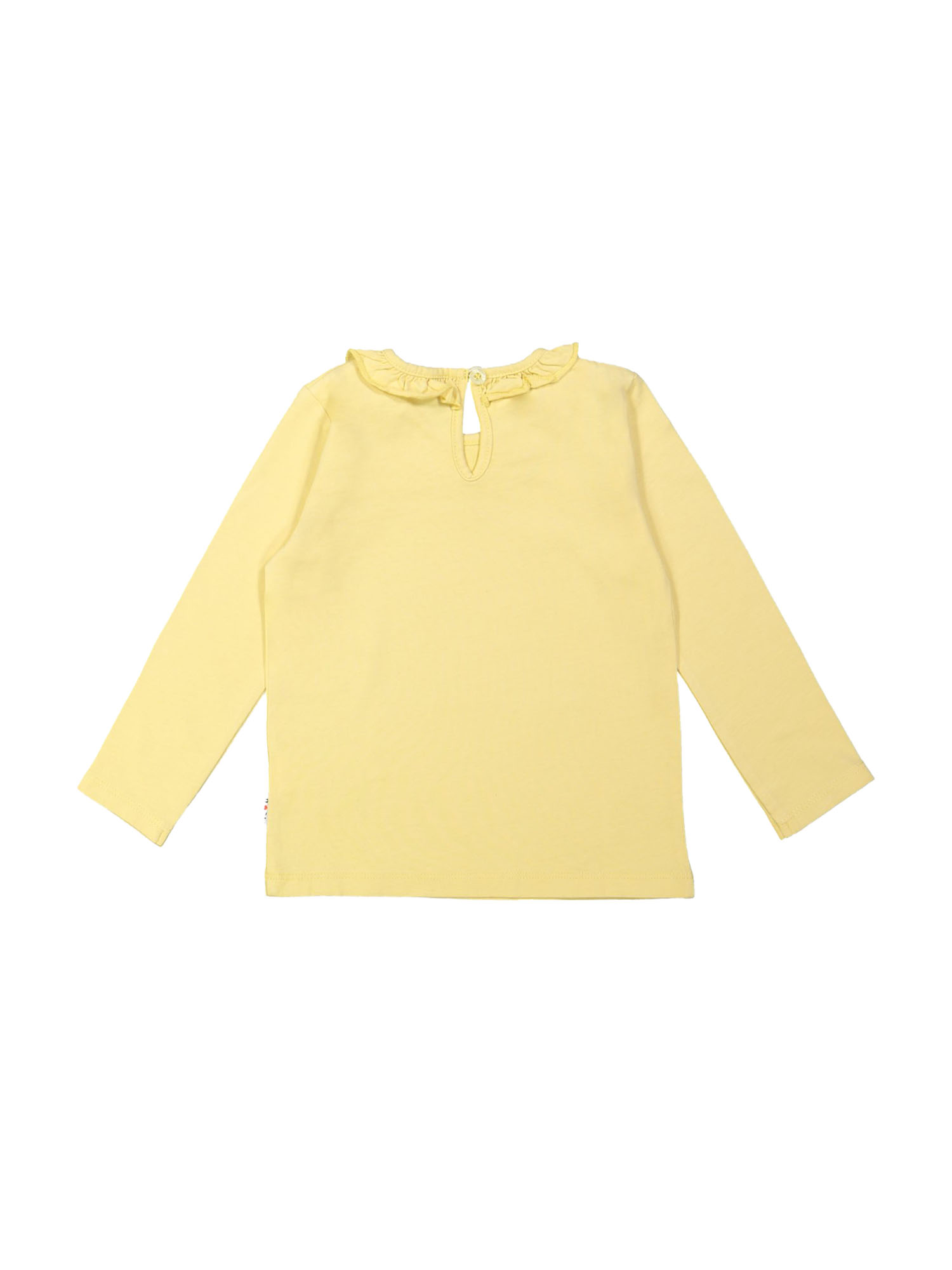 T-shirt volant jaune