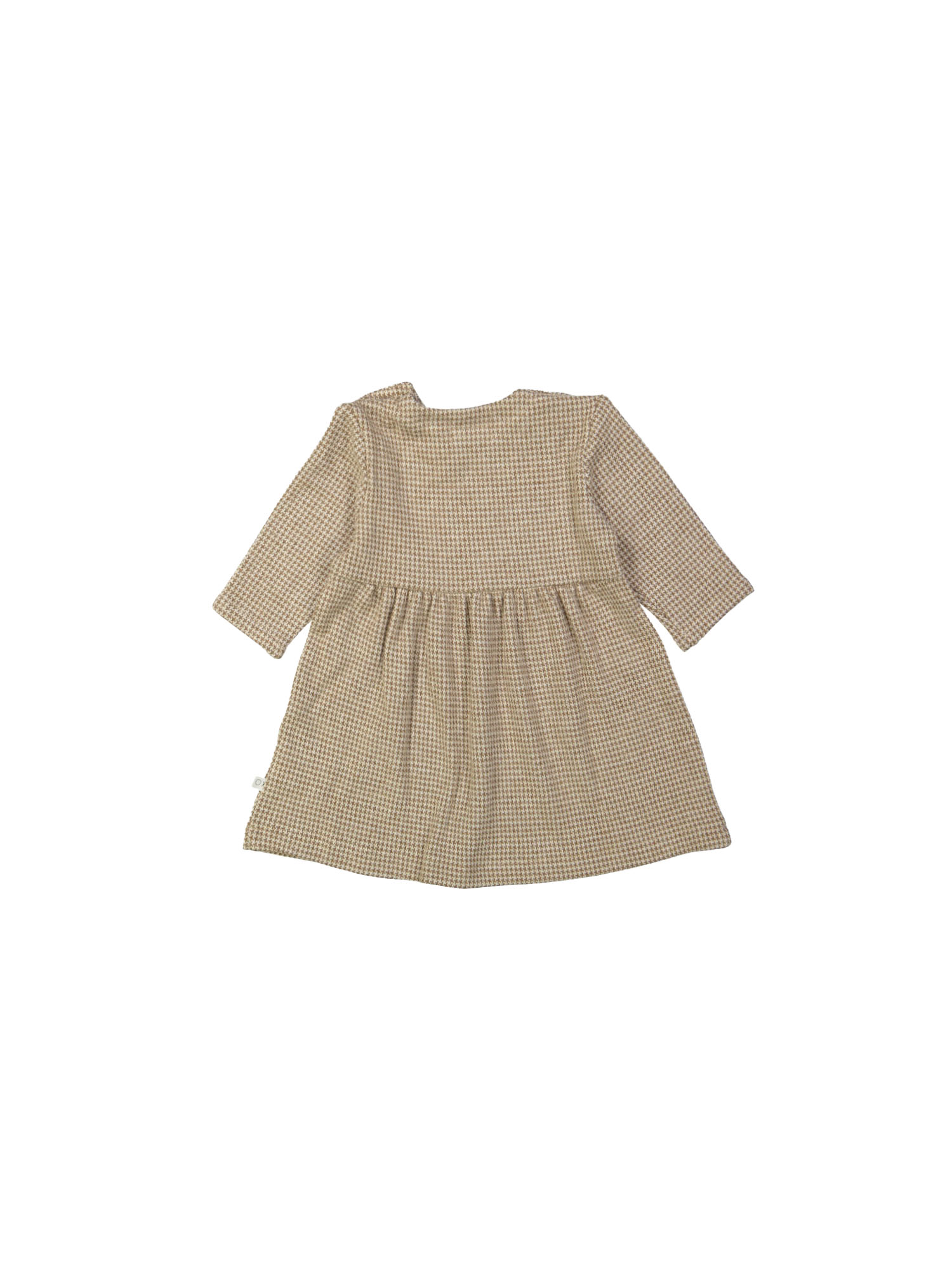 Jurk ruit lichtbruin 01m-03m