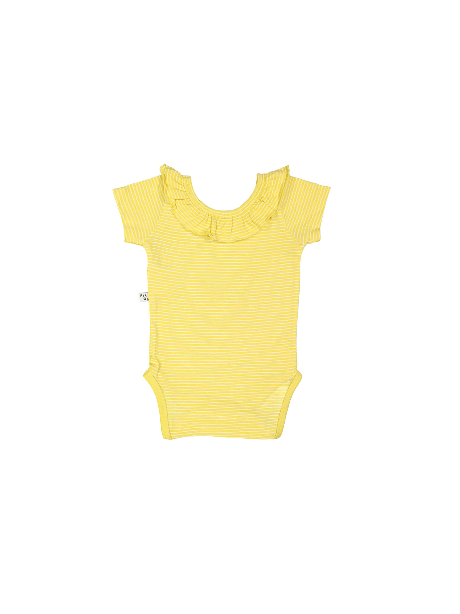 body pierrot collar stripe yellow