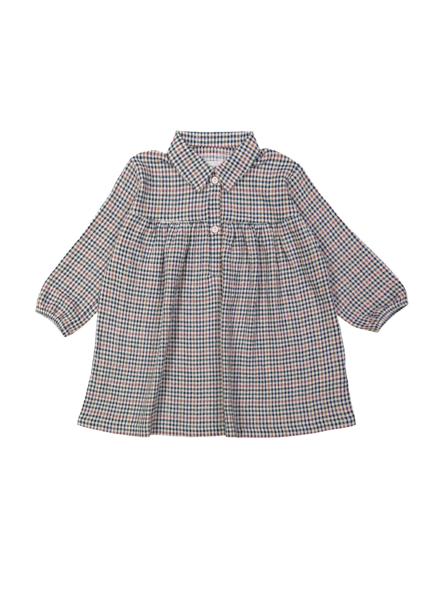 Robe carreaux rose clair