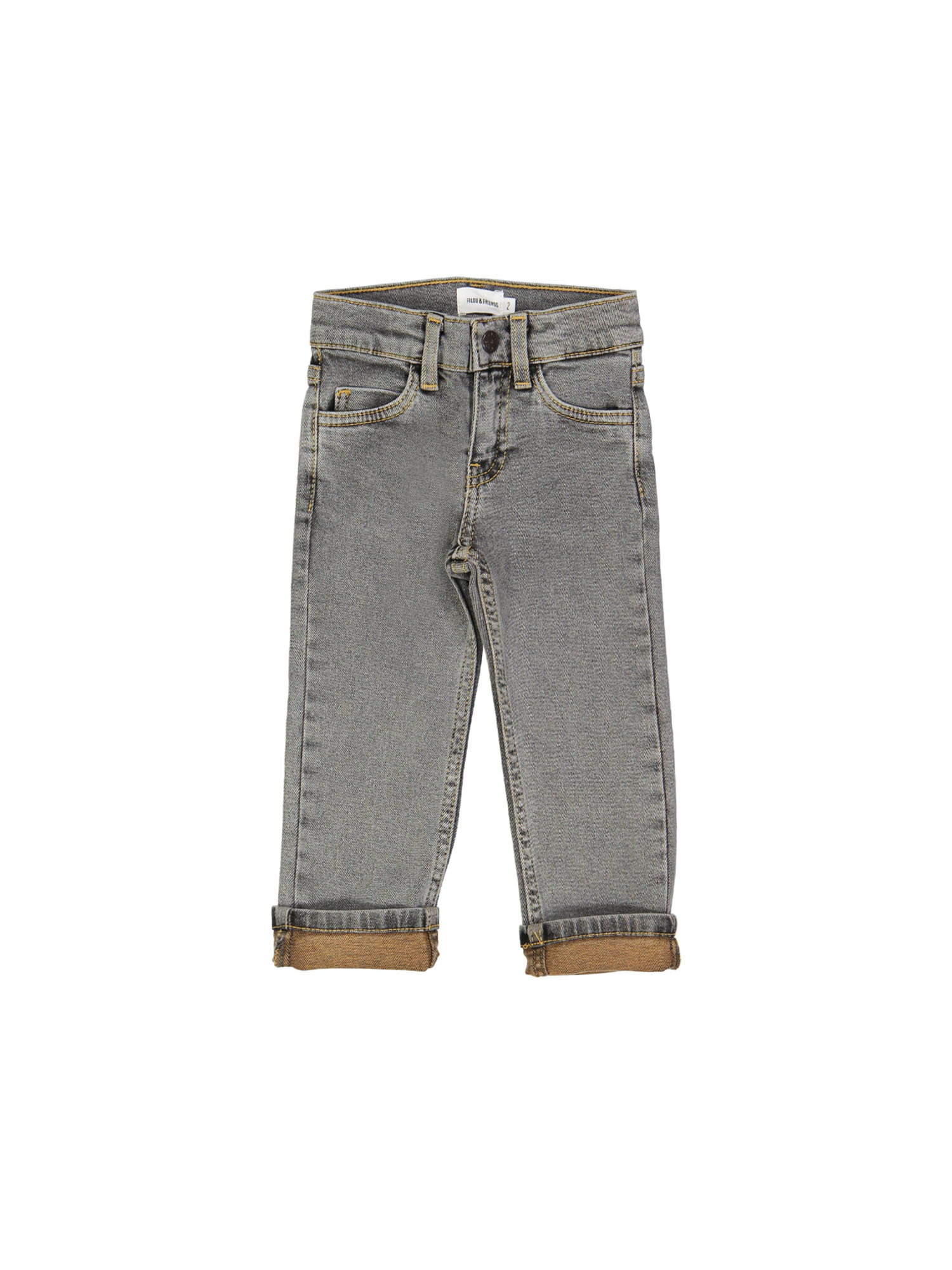 jeans regular zipper grijs 03j