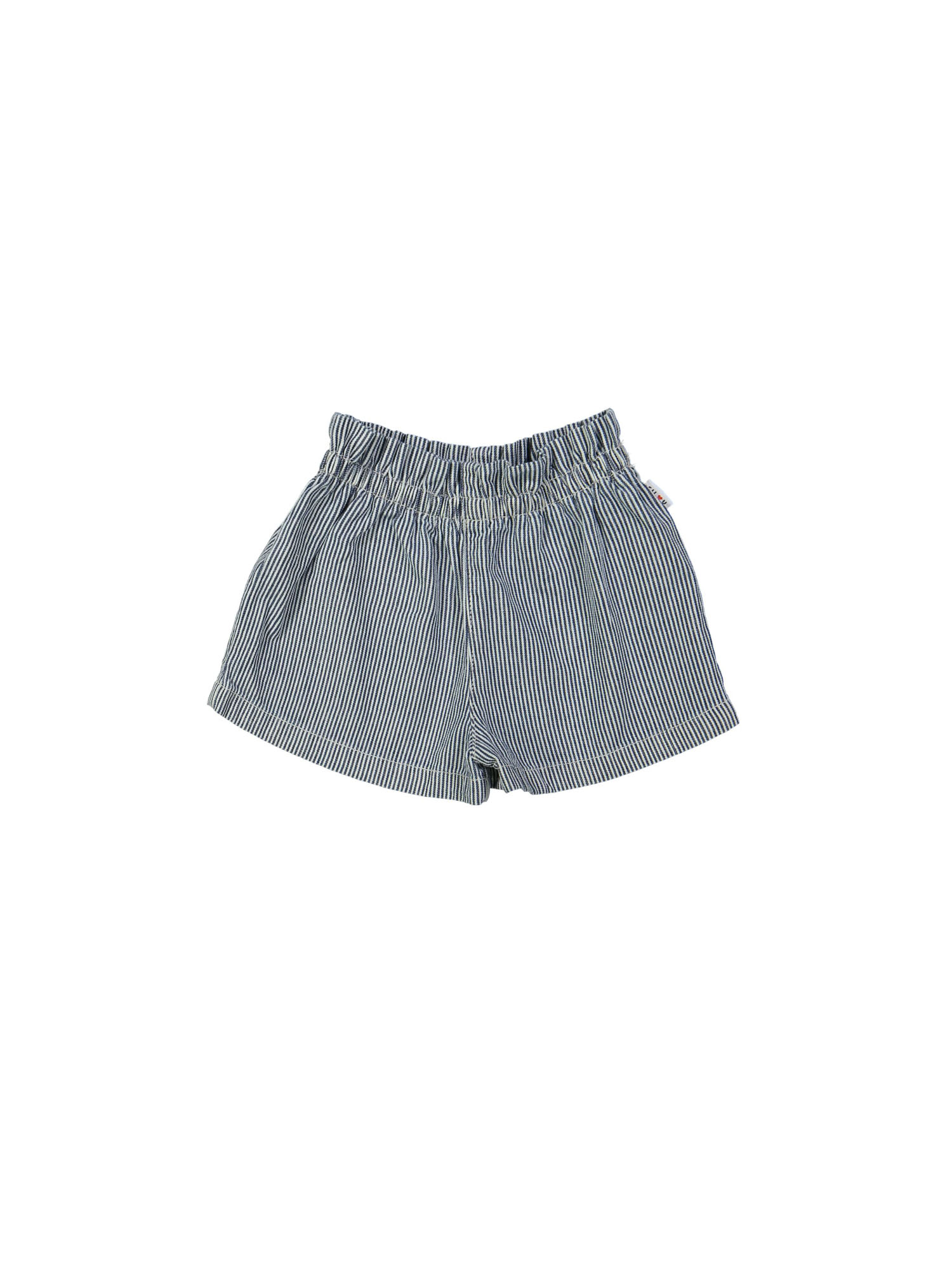 Short rayé bleu foncé
