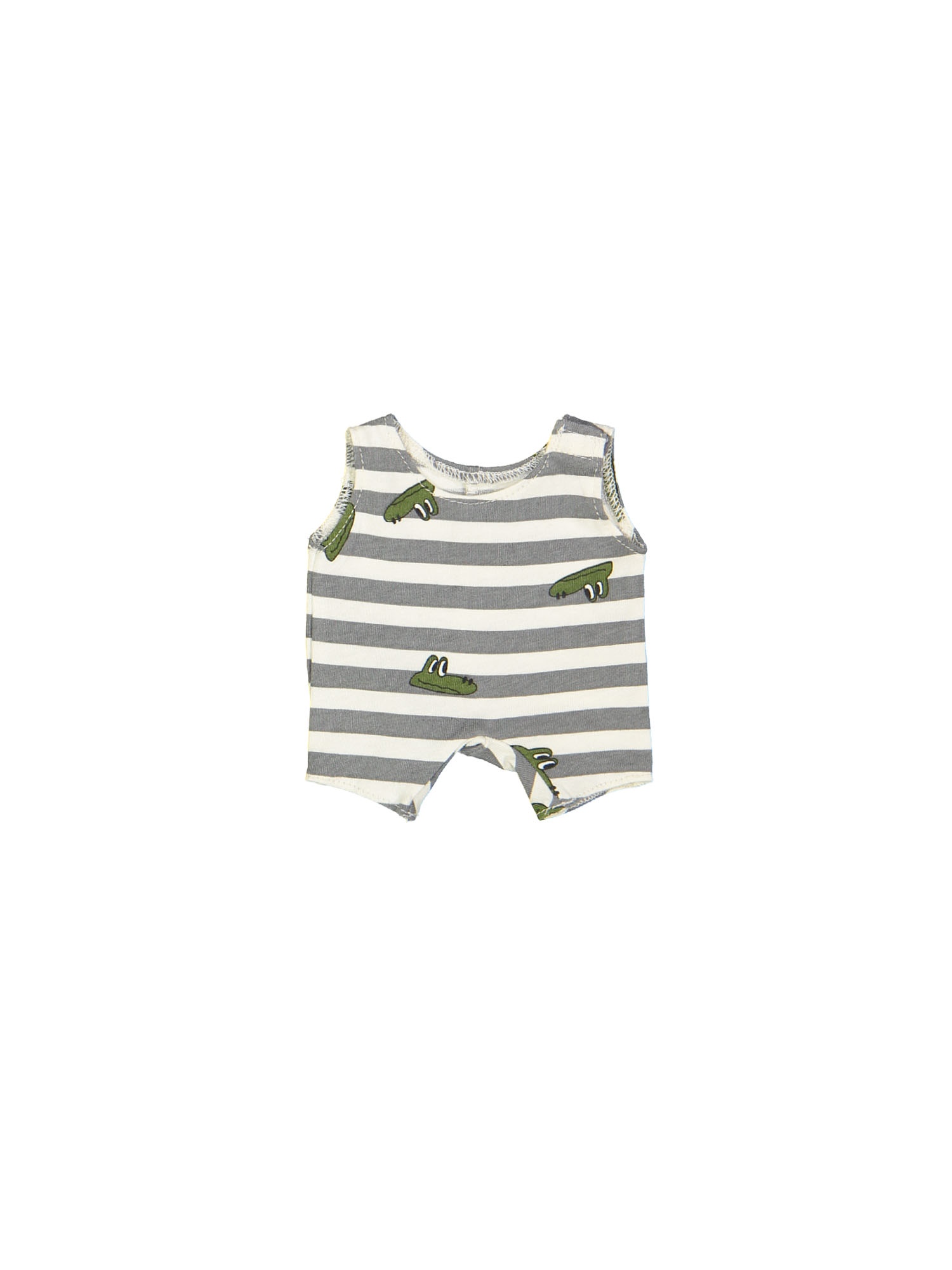 doll dungaree stripe croco allover