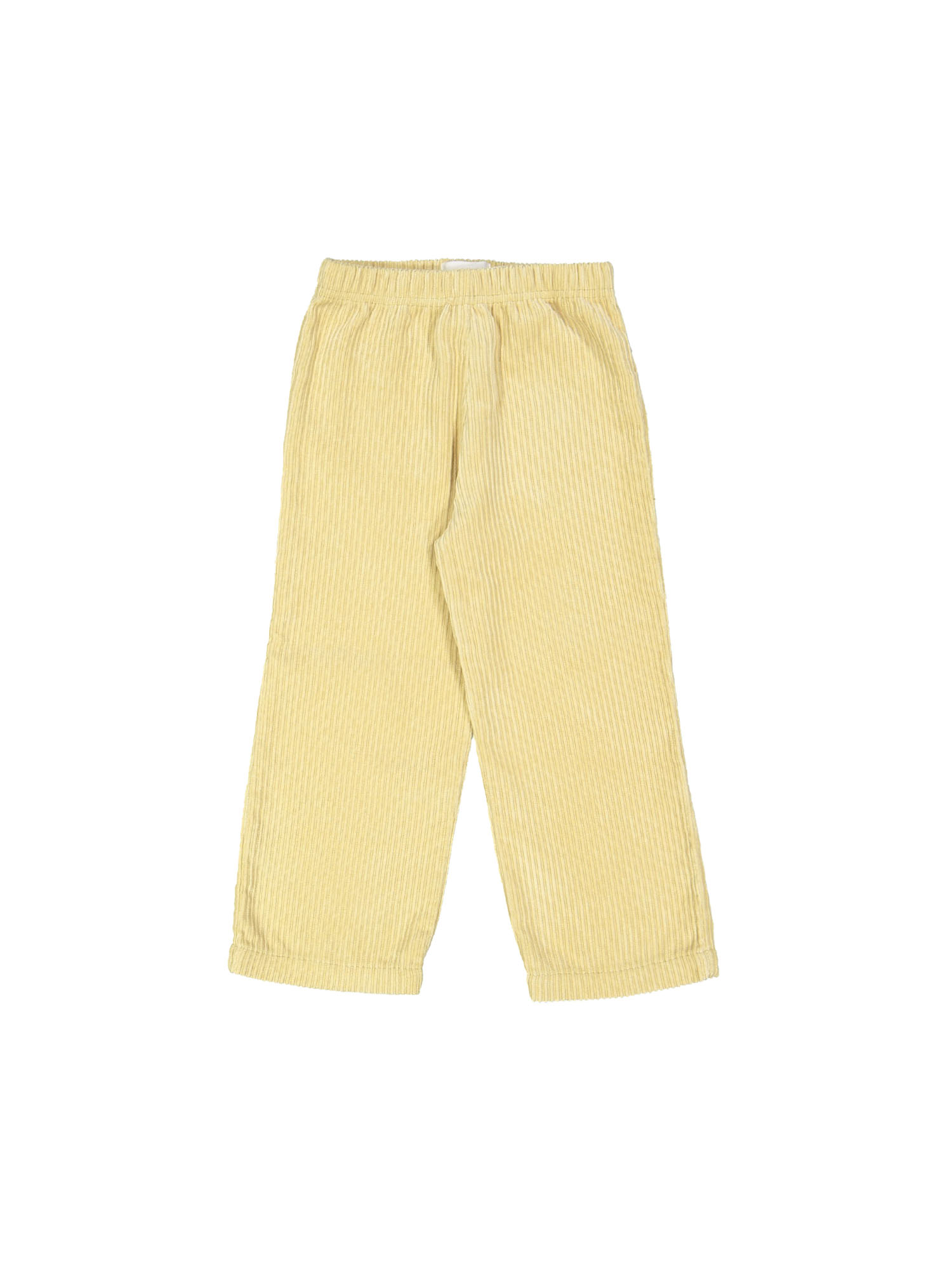 Pants comfy wide rib yellow