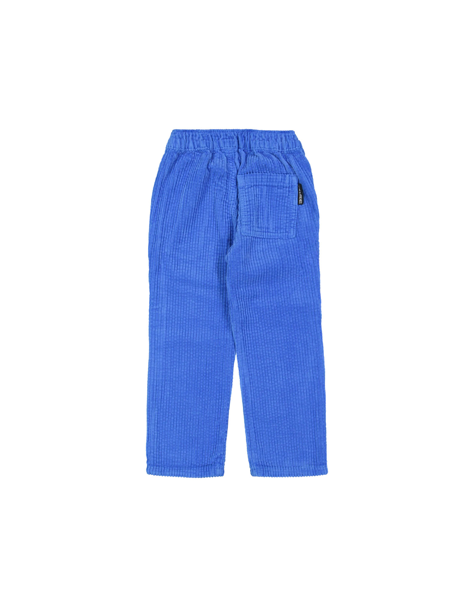 Pantalon confortable velours larges bleu électrique