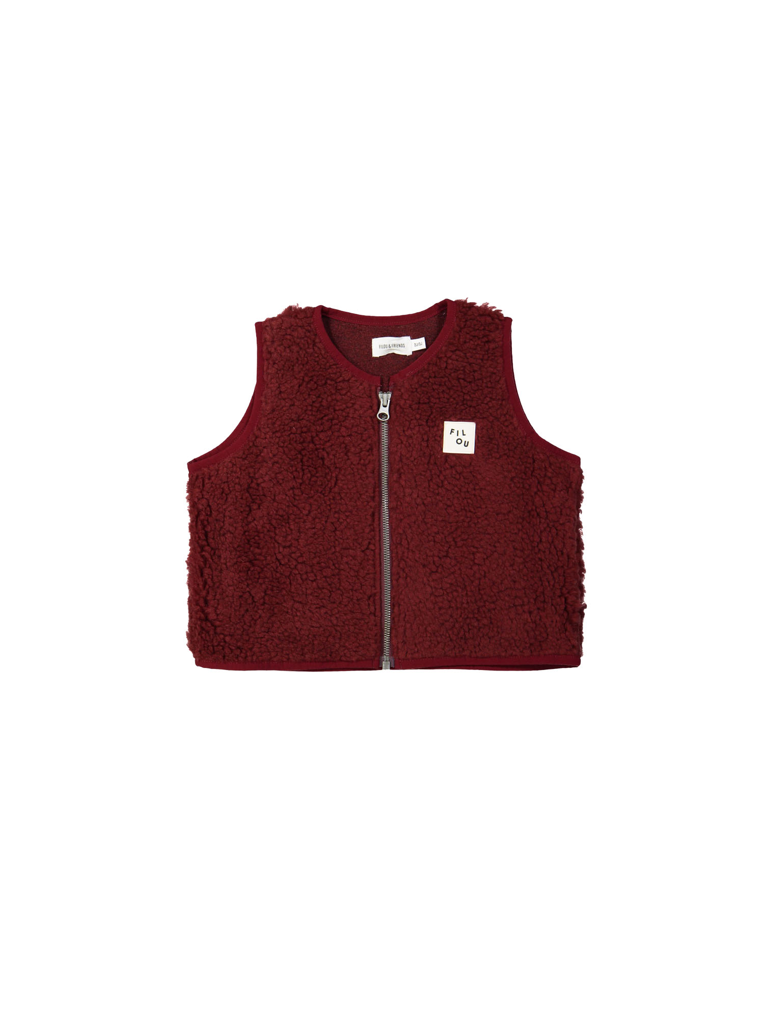 Bodywarmer teddy burgundy