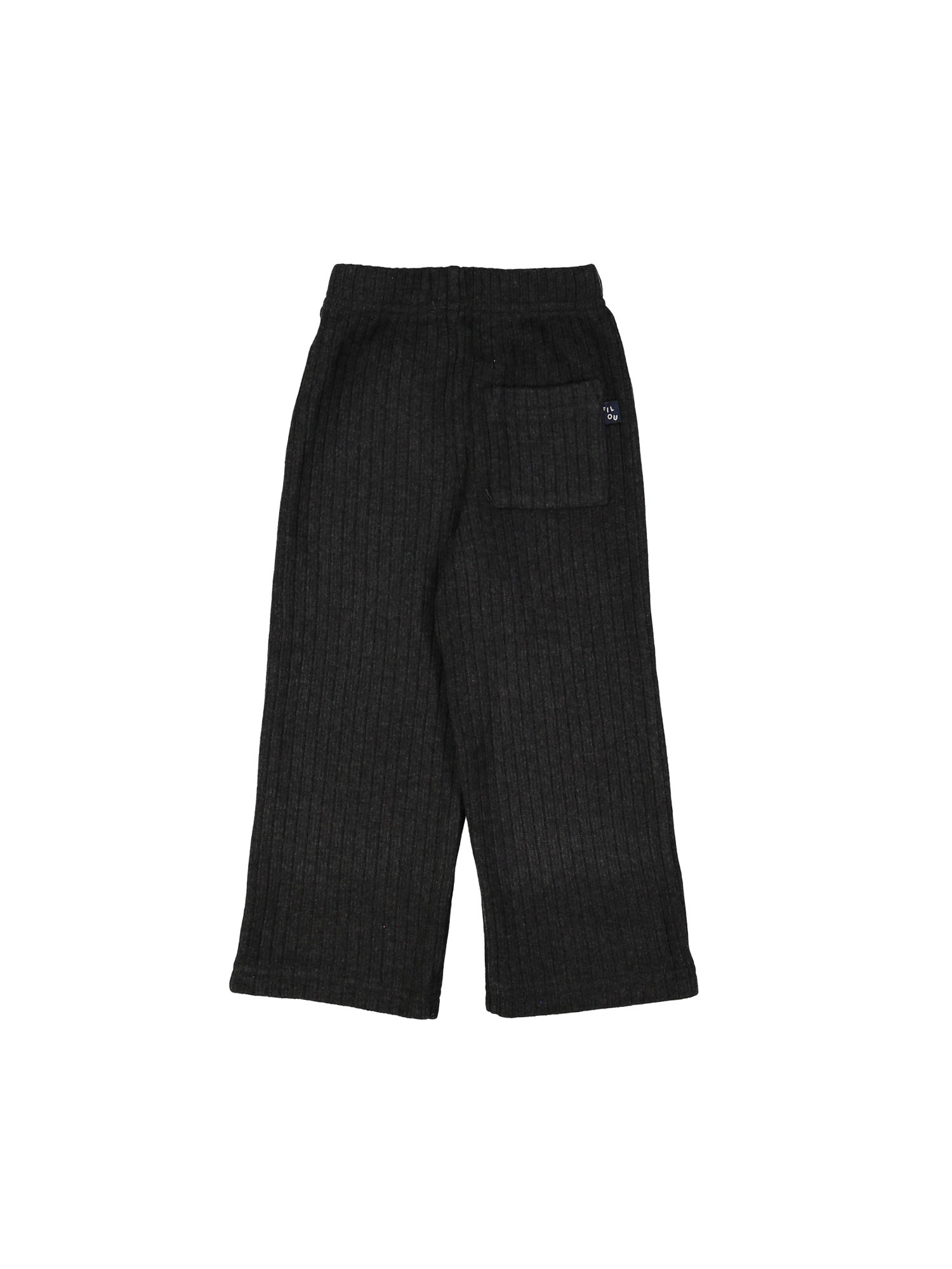 Comfy trousers ribbed knitted dark grey