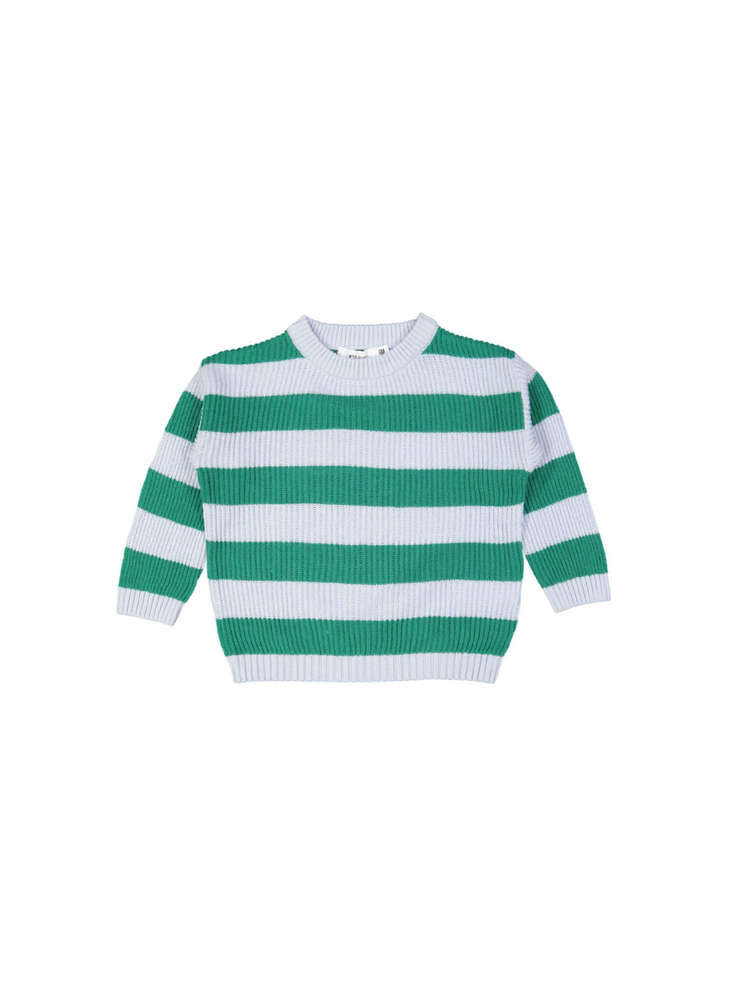 pull mini rayure vert