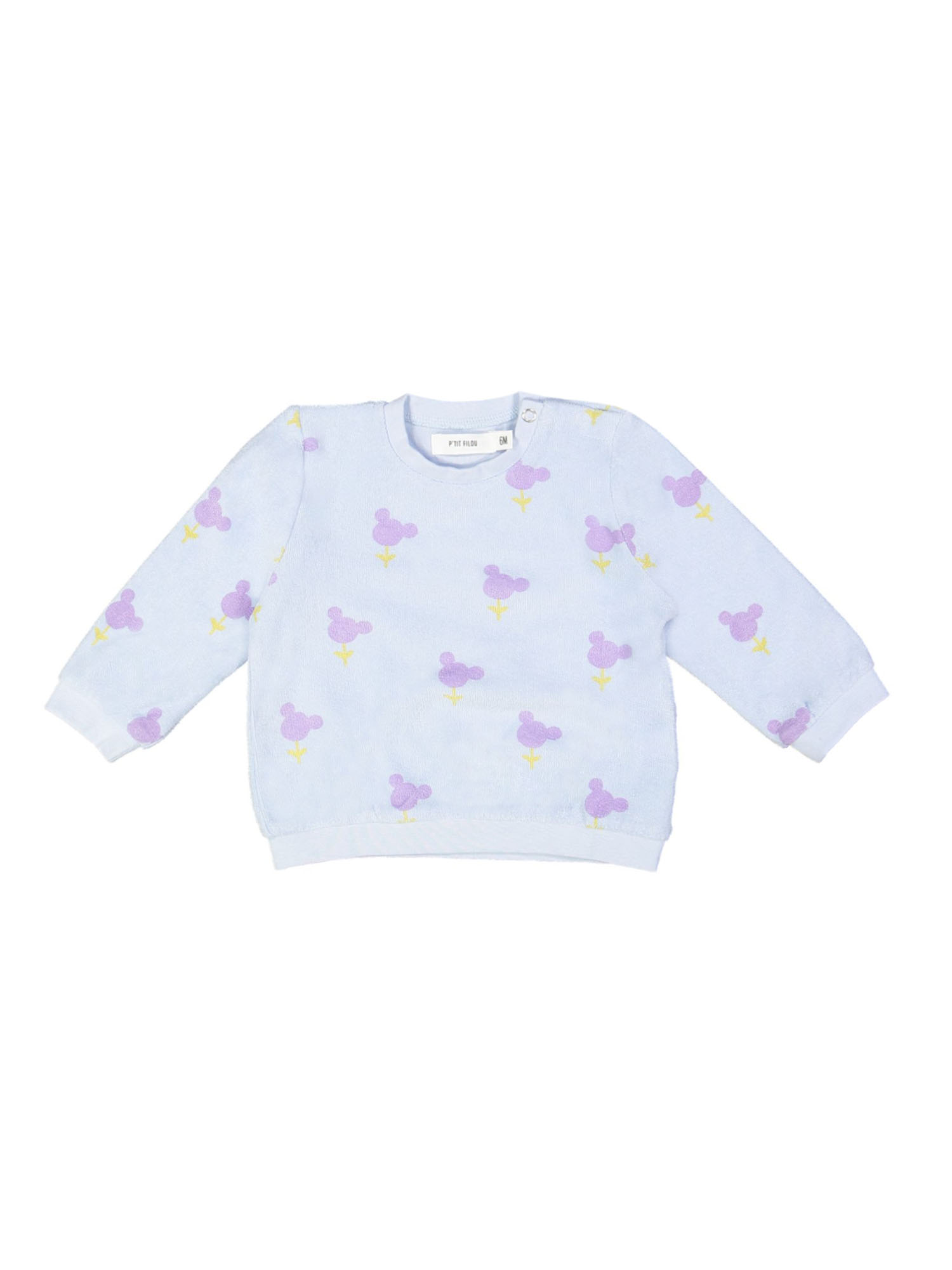 sweater mini bear flower lichtblauw 03m