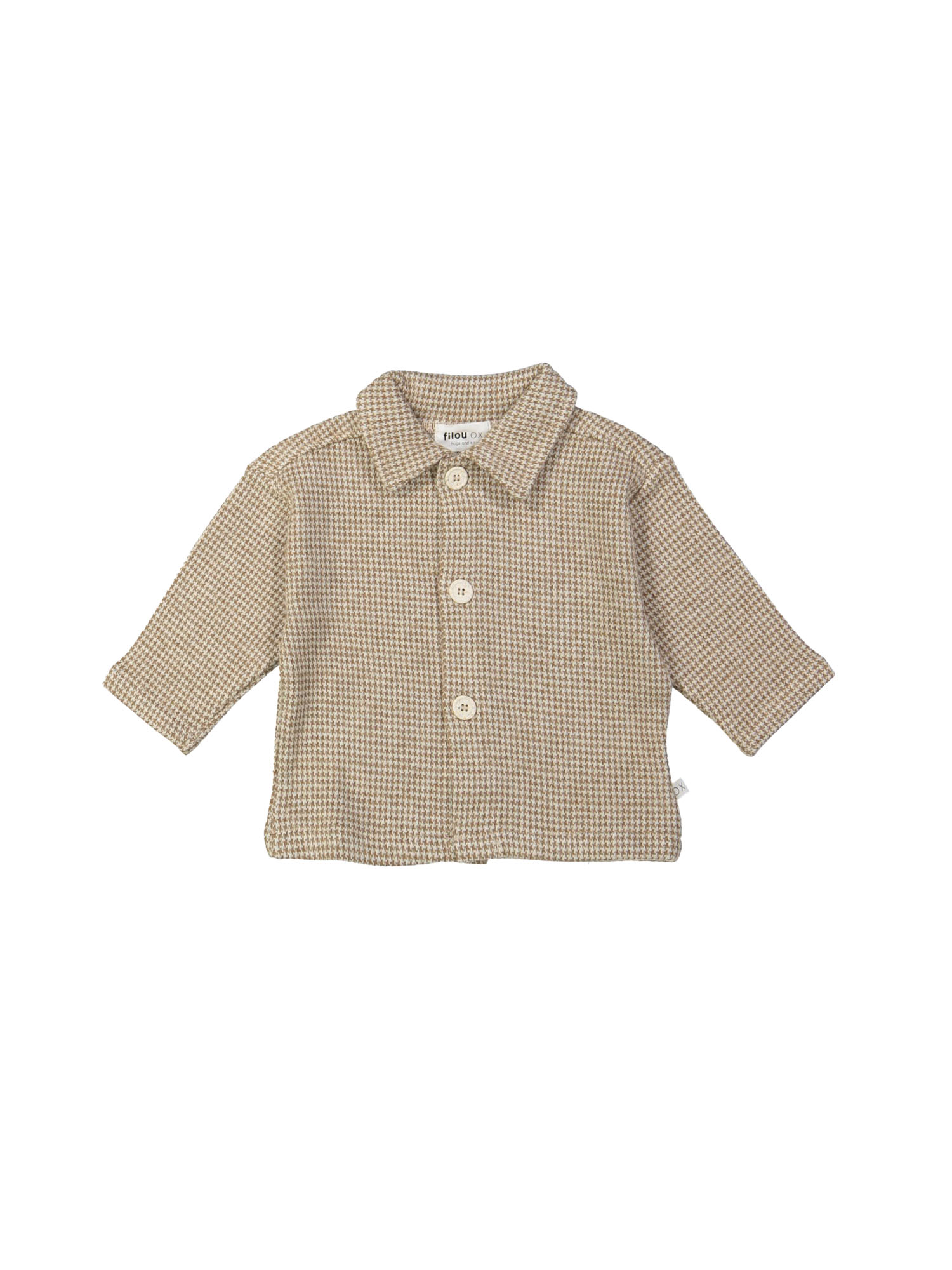Hemd ruit lichtbruin 01m-03m