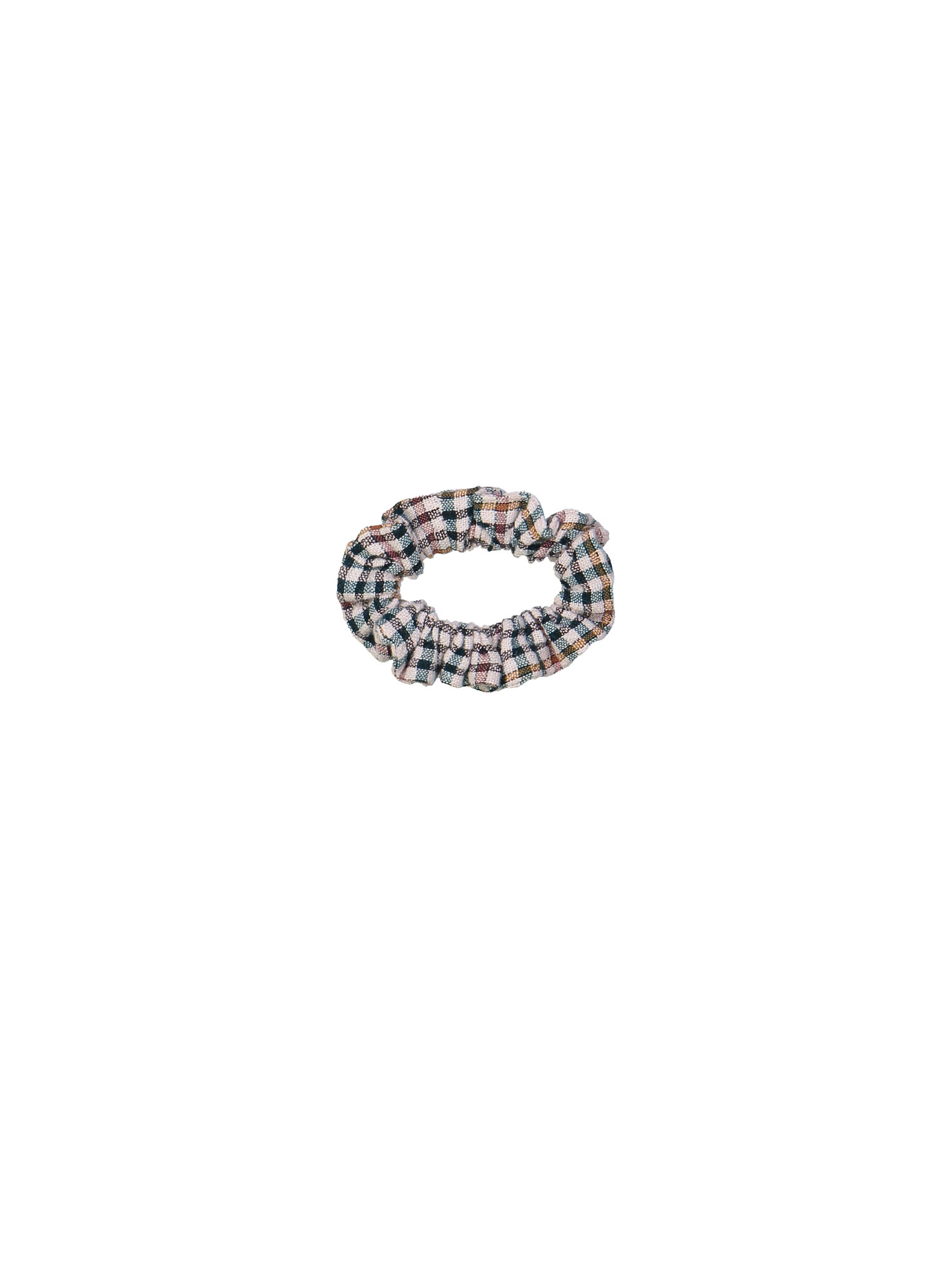 Scrunchie carreaux rose clair