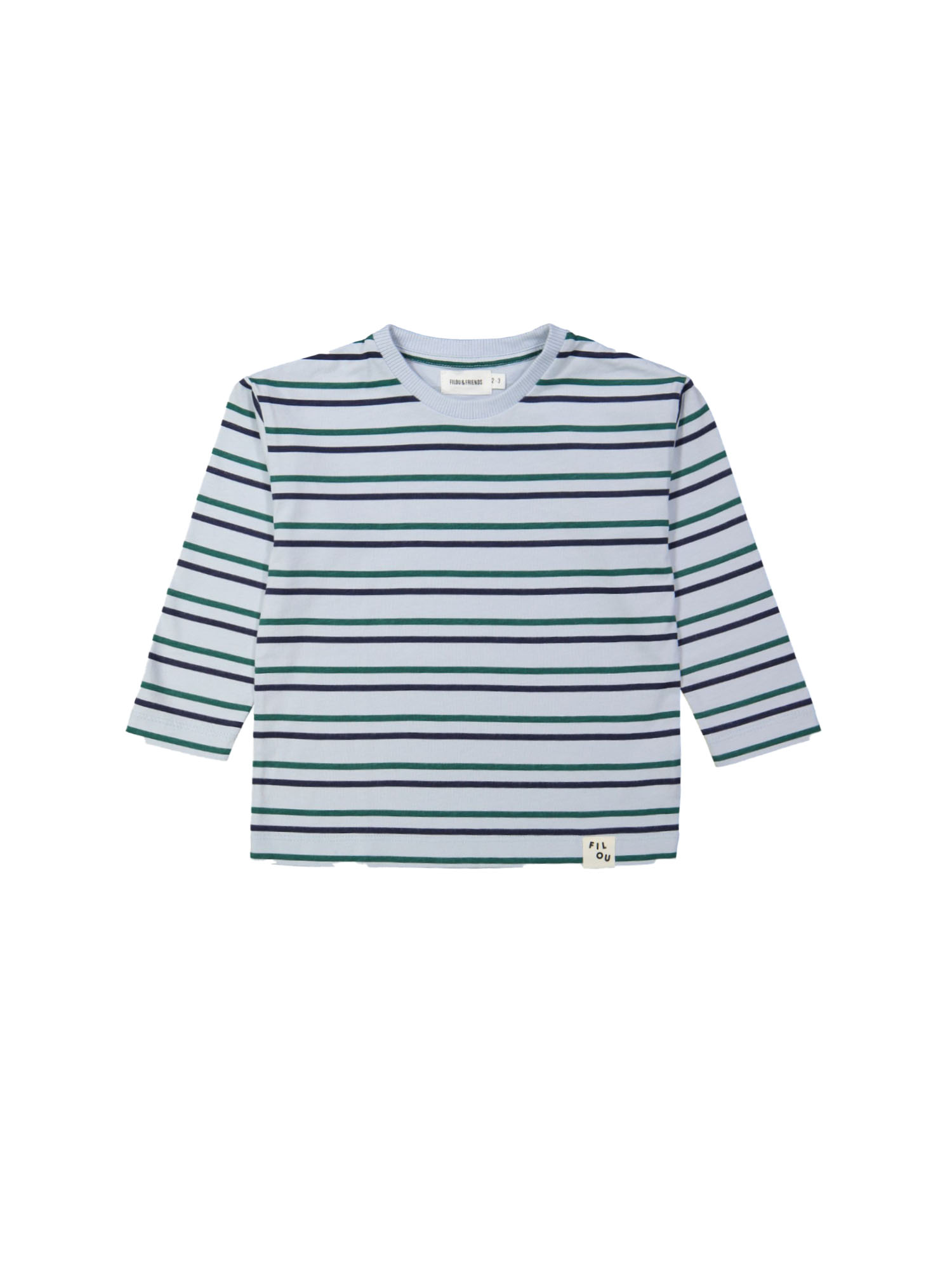 T-shirt rayé bleu clair