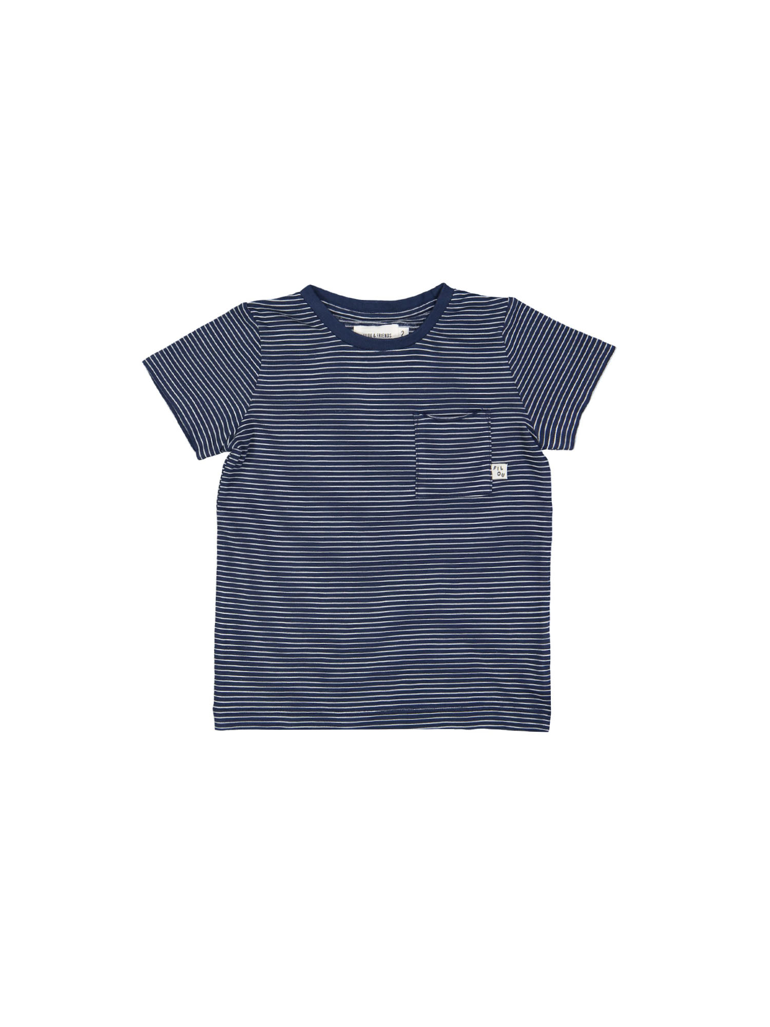 t-shirt streep blauw 02j