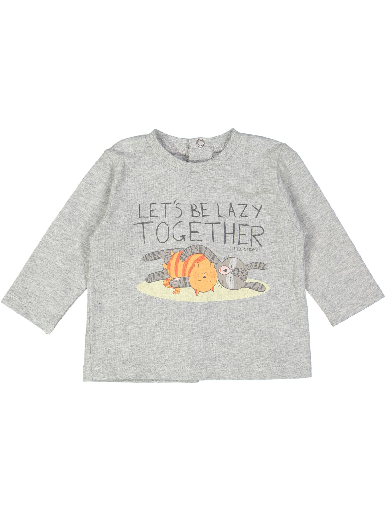 t-shirt grijs lazy together 01m
