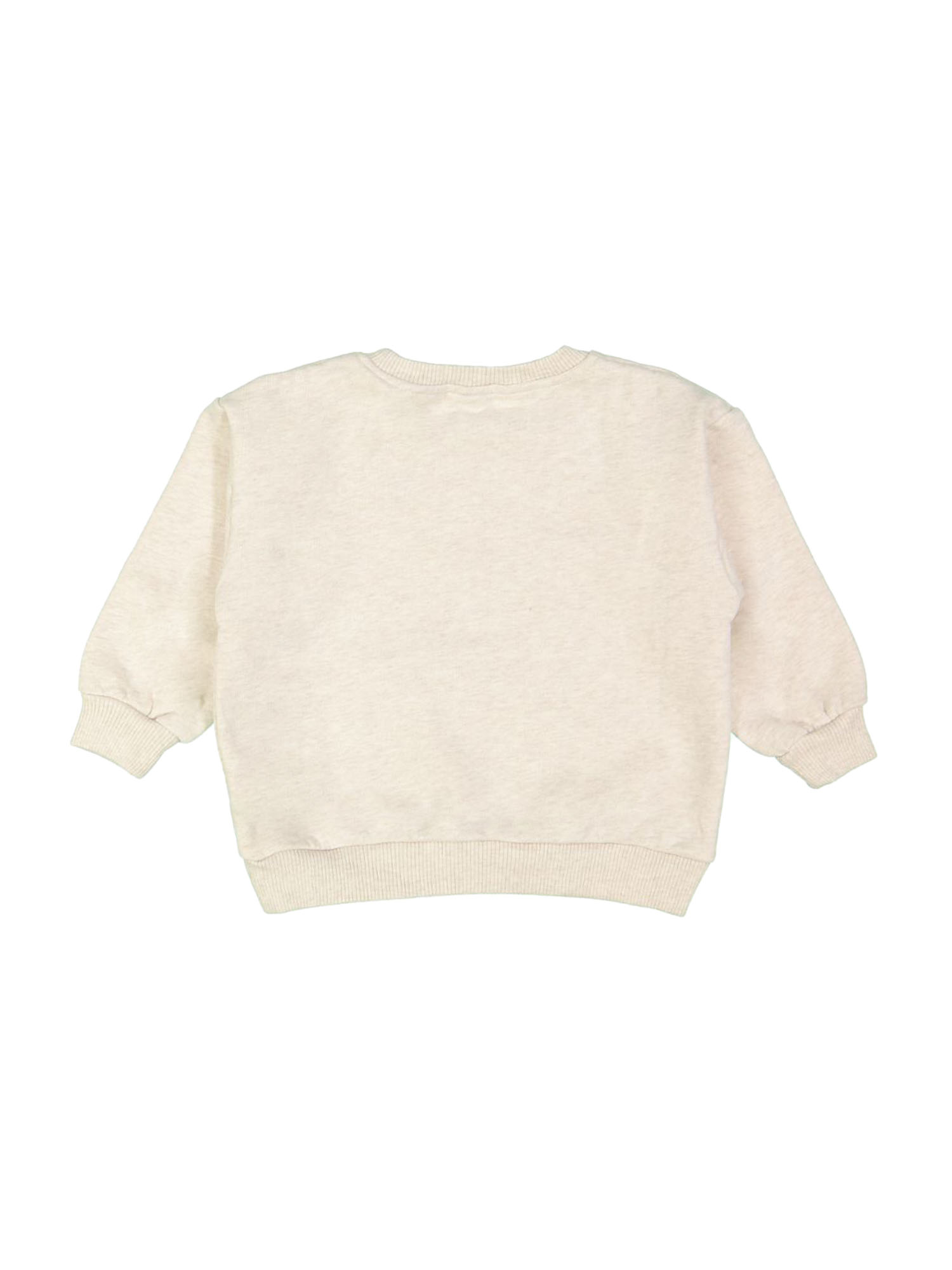 Sweater heart smiley chiné beige