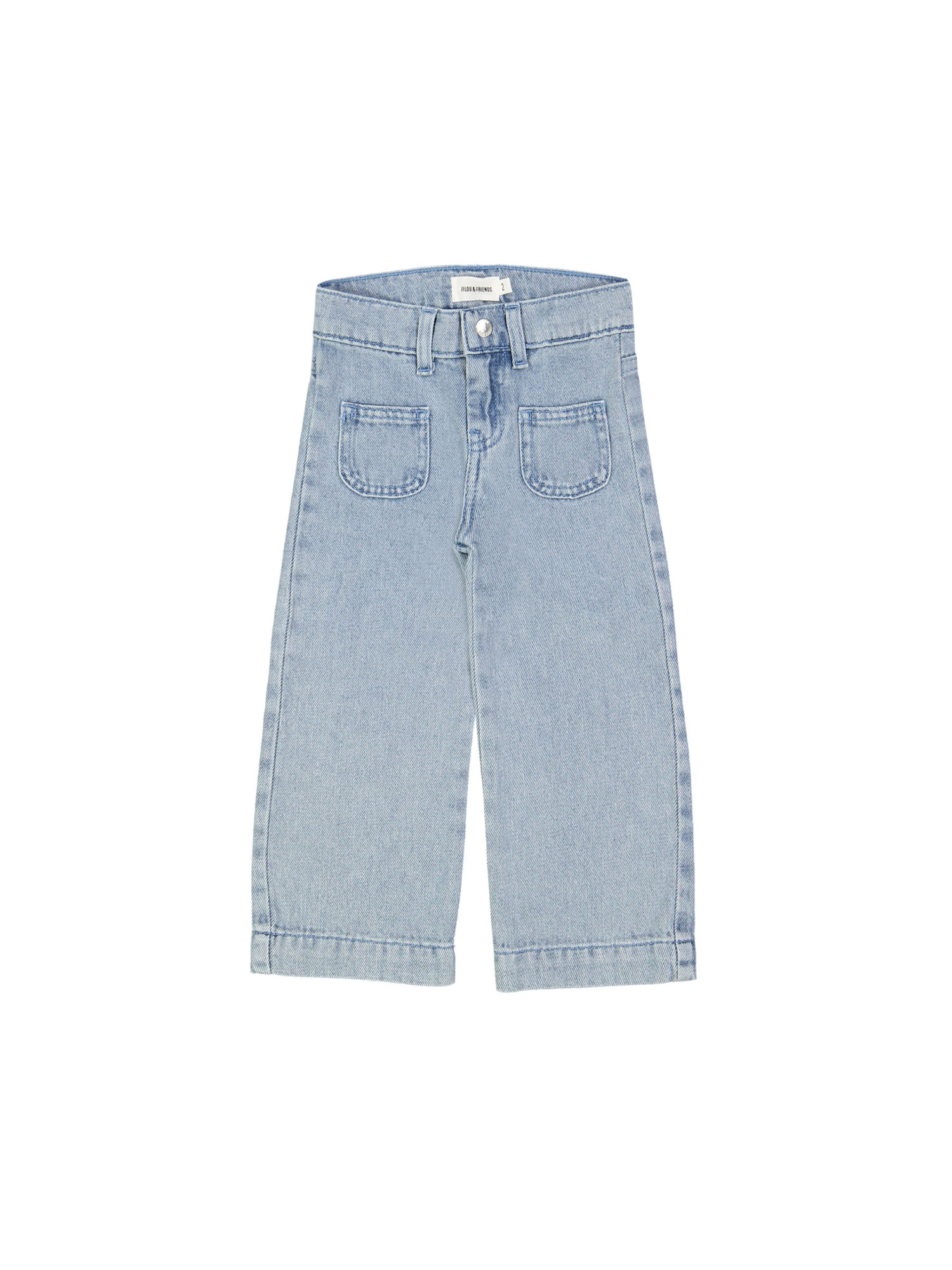 Jeans droit zip snow bleach