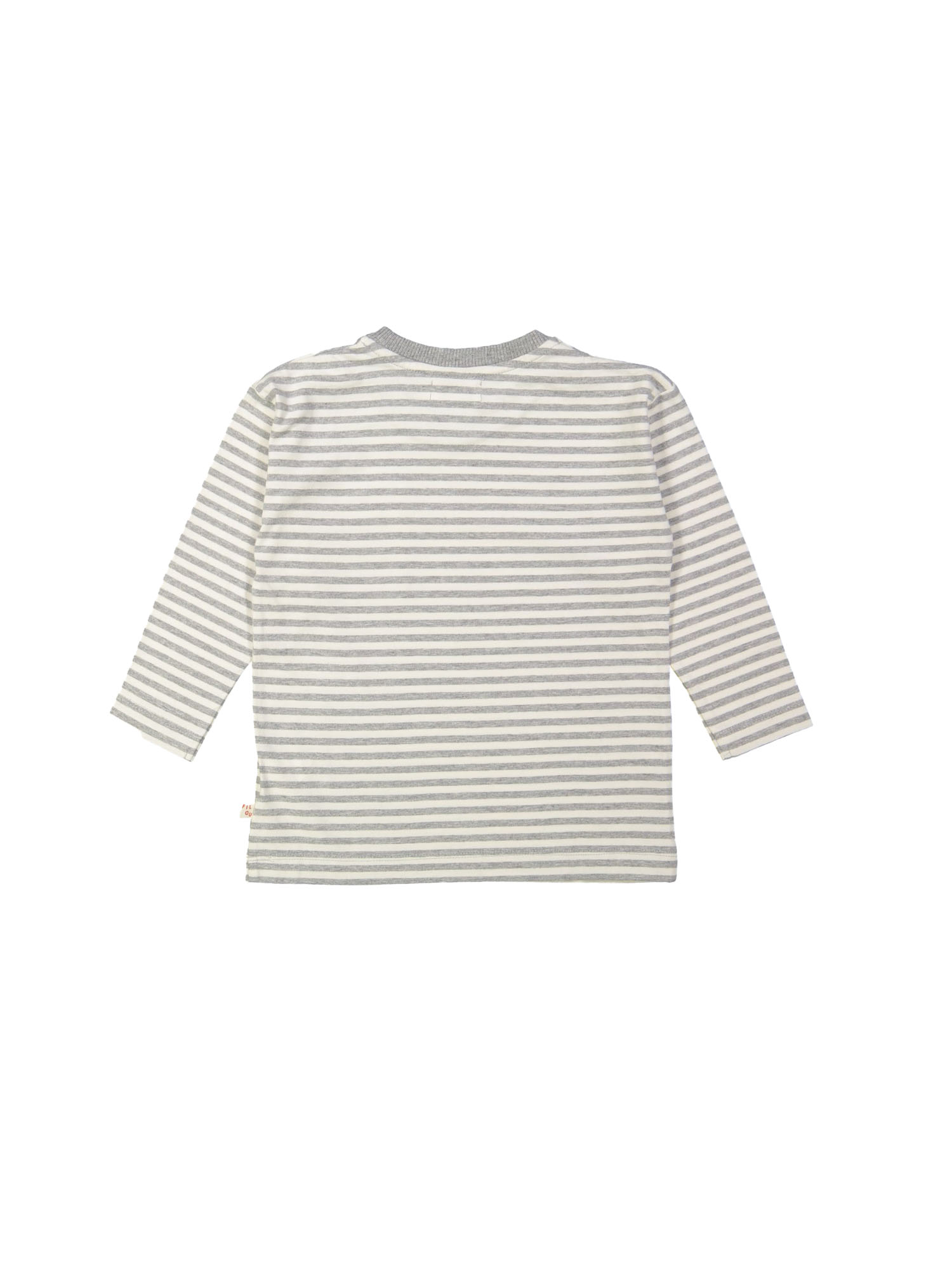 T-shirt zakje streep melange grijs 12m