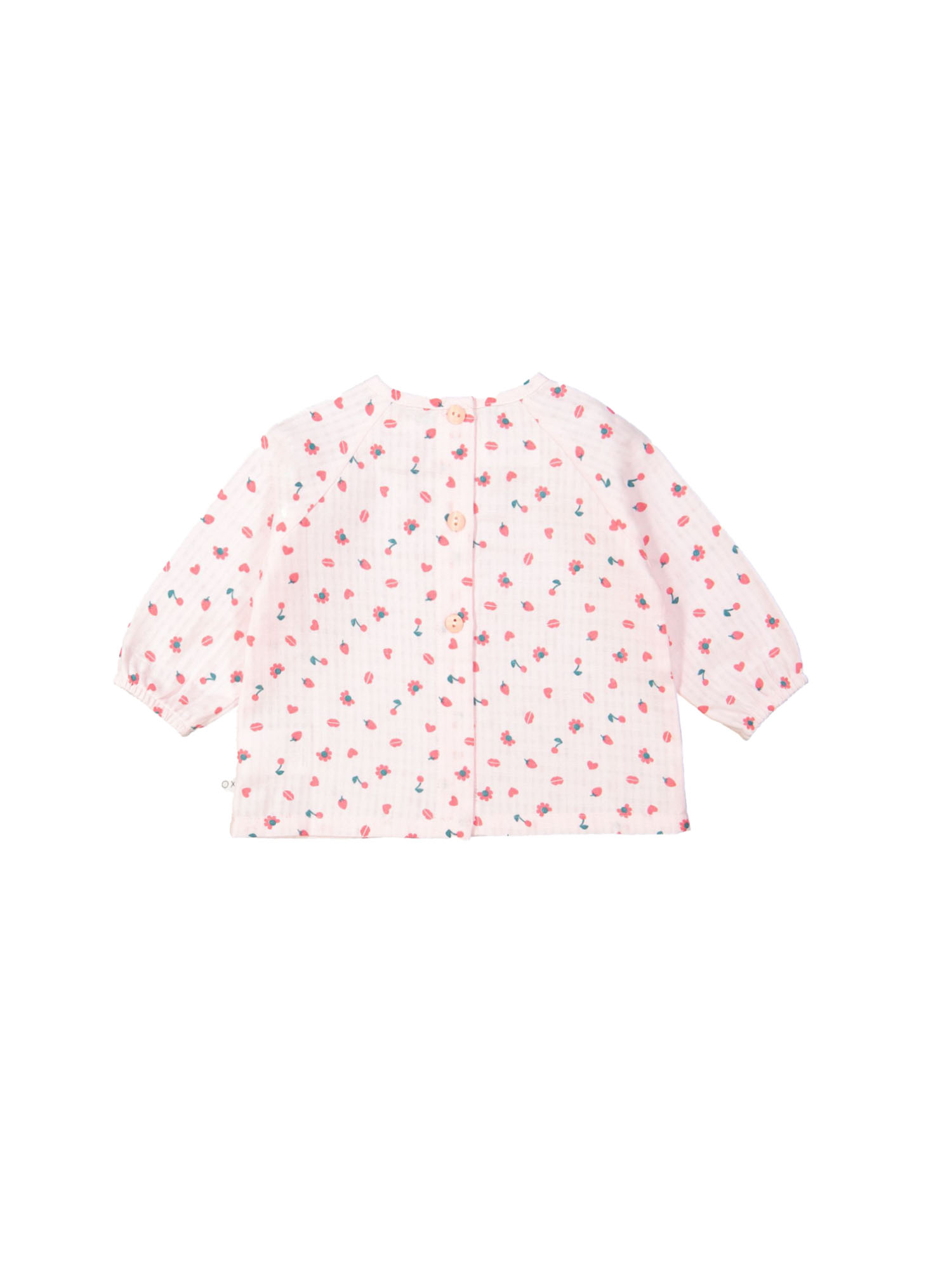 Blouse red things light pink