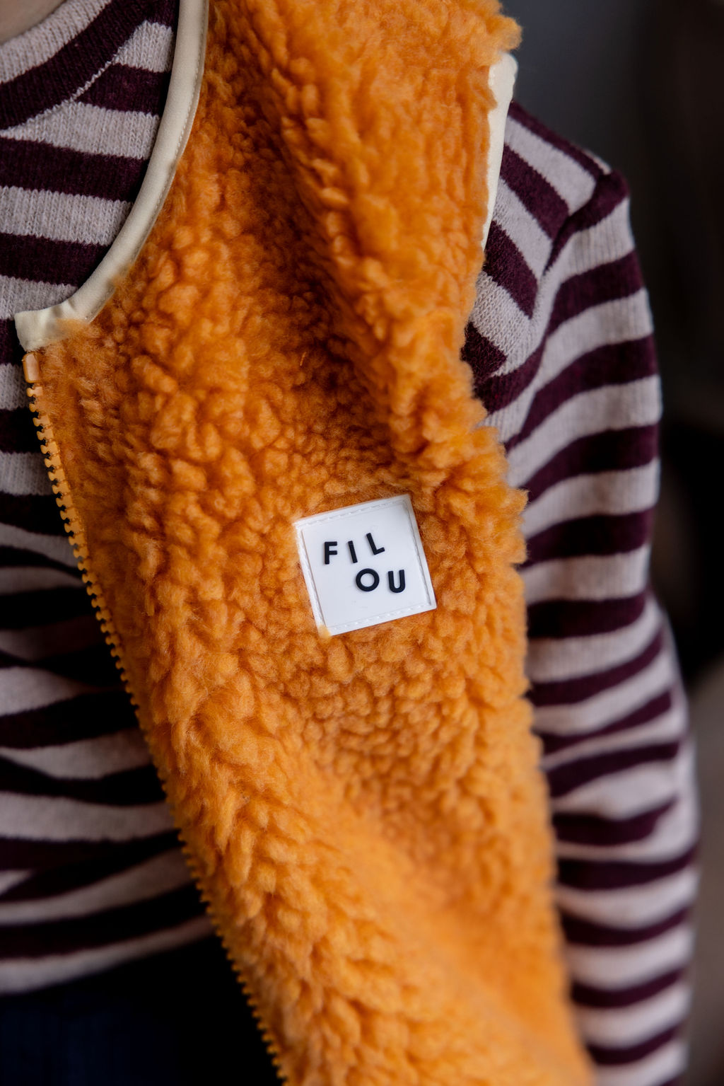 Bodywarmer teddy orange