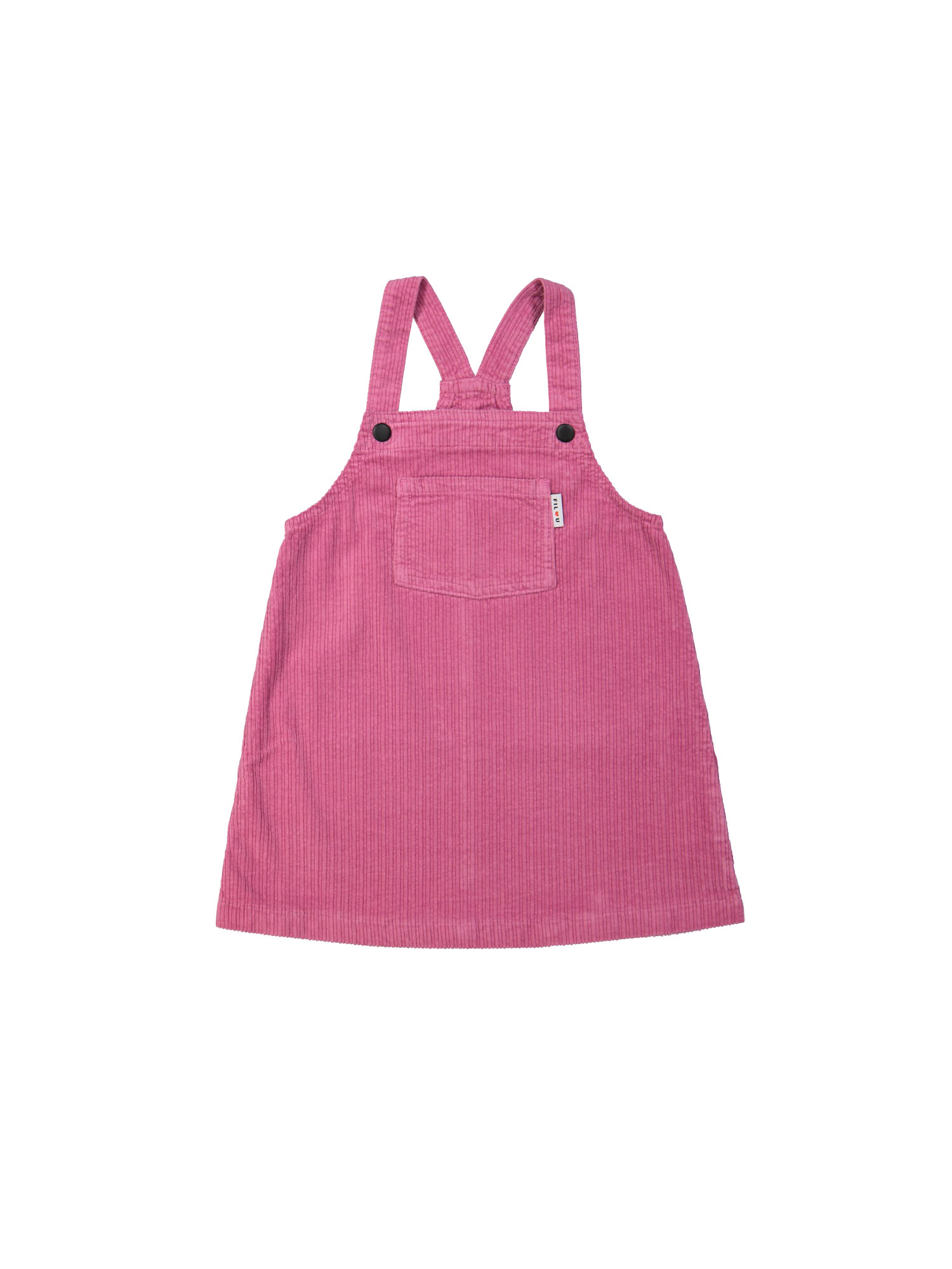 Dress wide rib bright pink