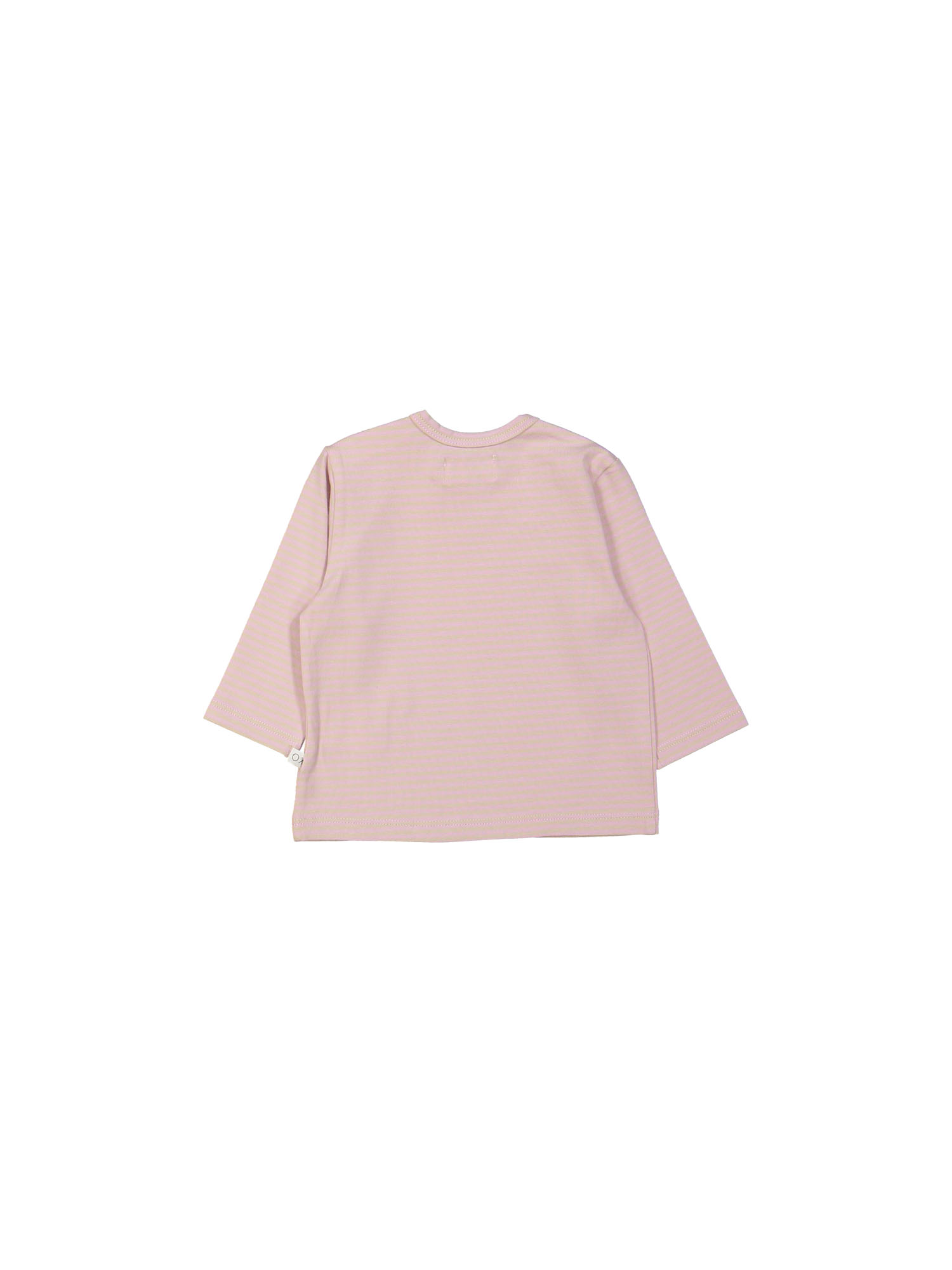 T-shirt rayé câlins et bisous rose clair