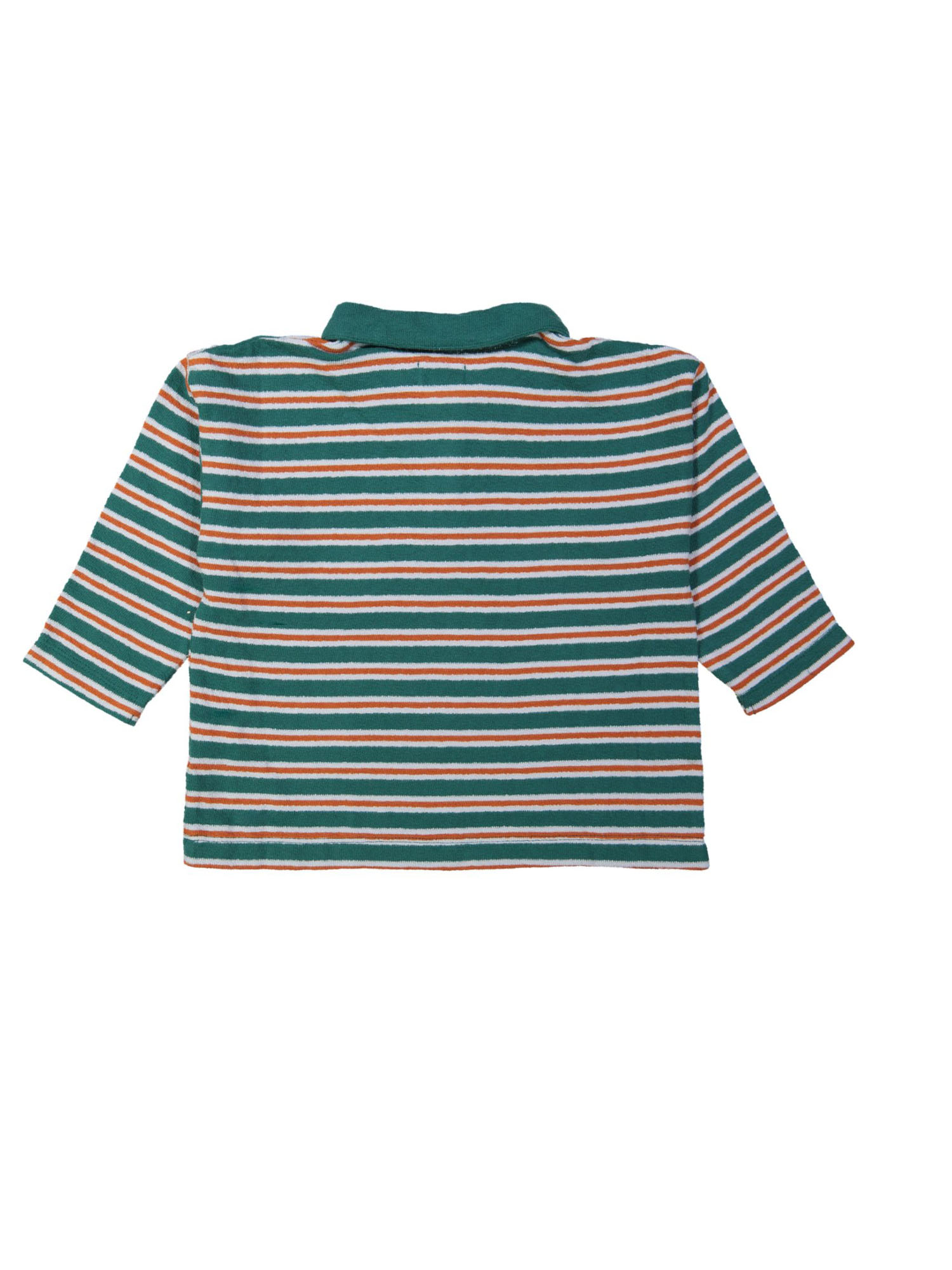 Polo rayé bleu clair