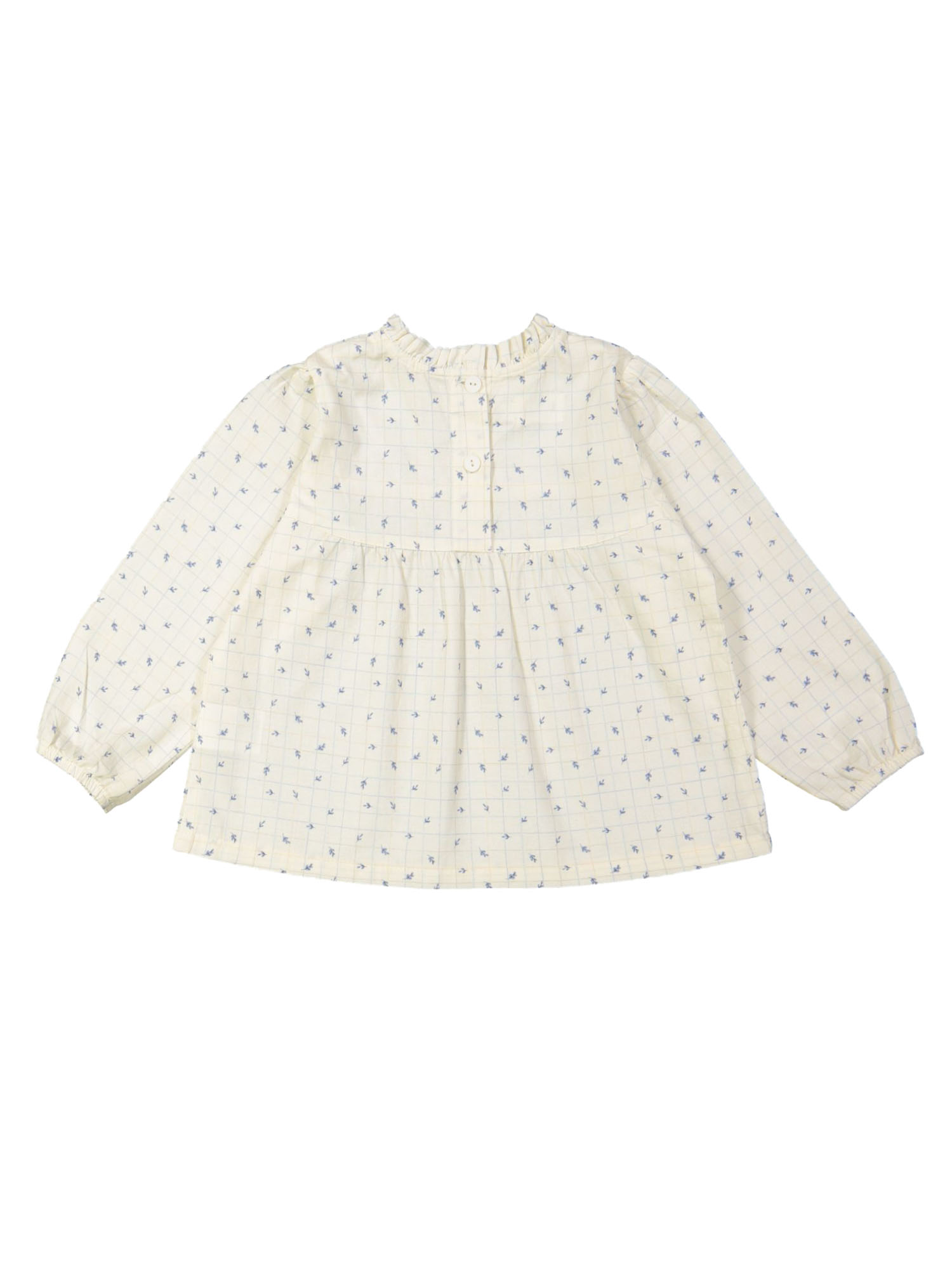 Blouse feuilles écru