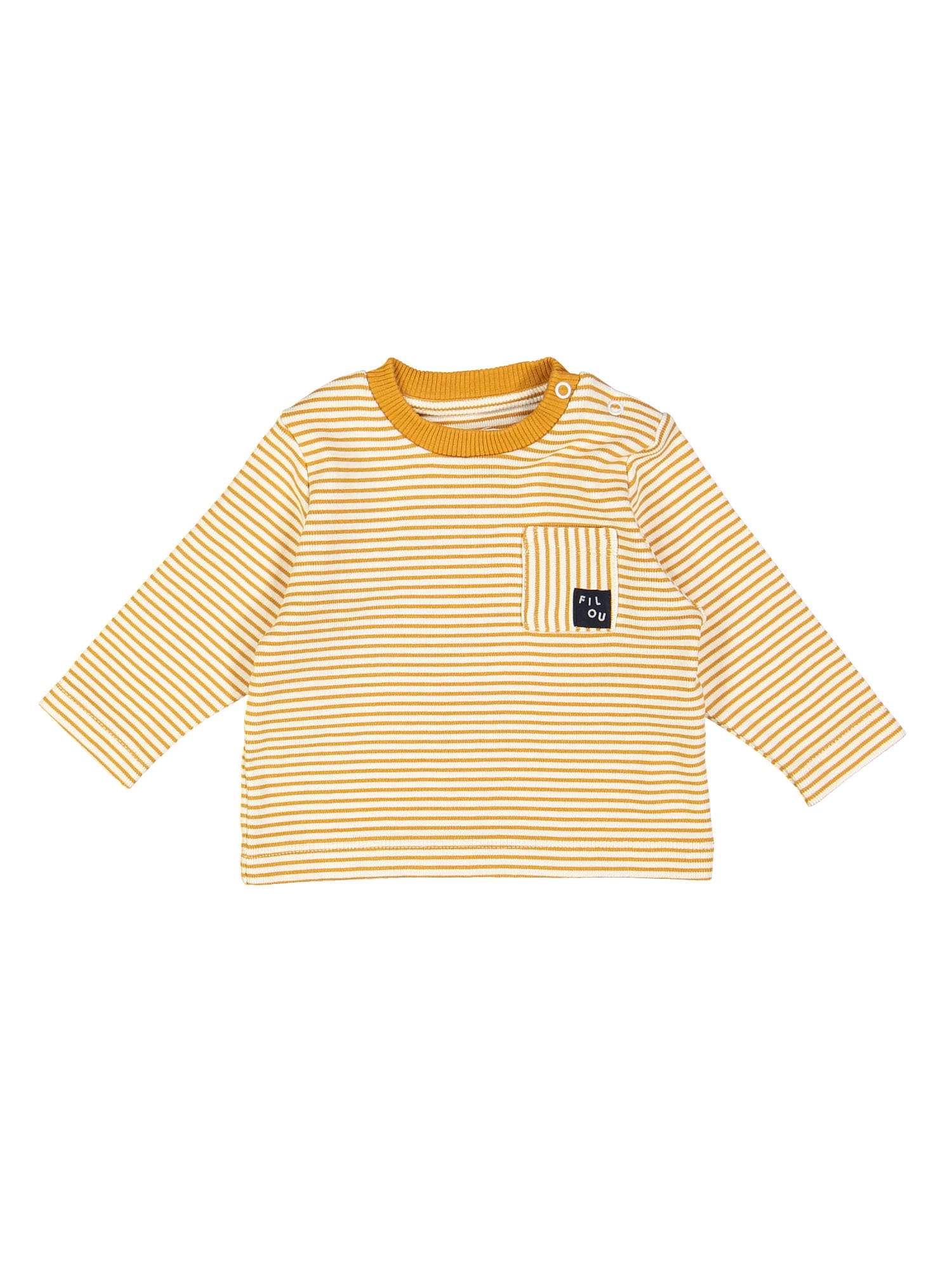 sweater stripe goudgeel 12m