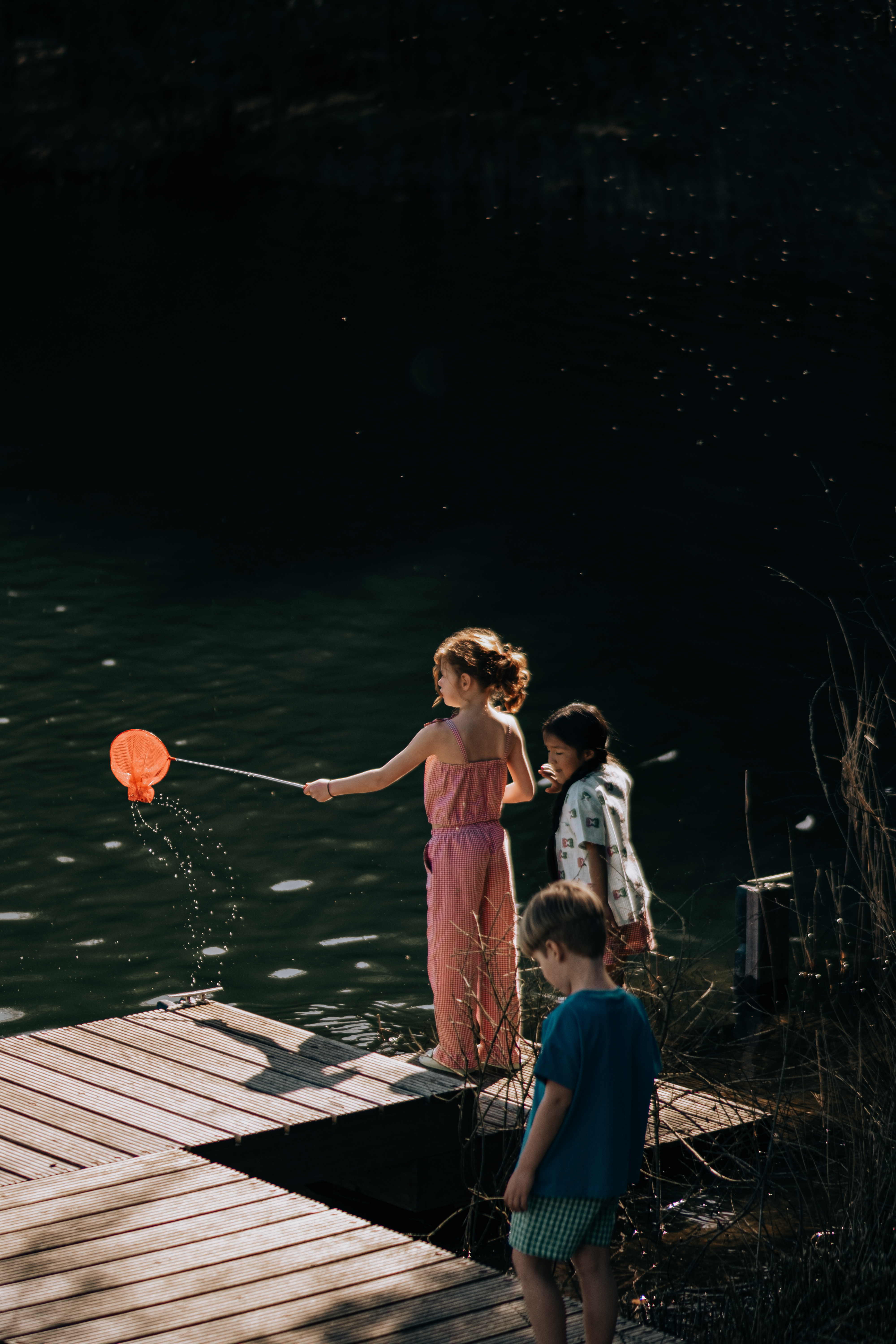 Pantalon carreaux rose clair