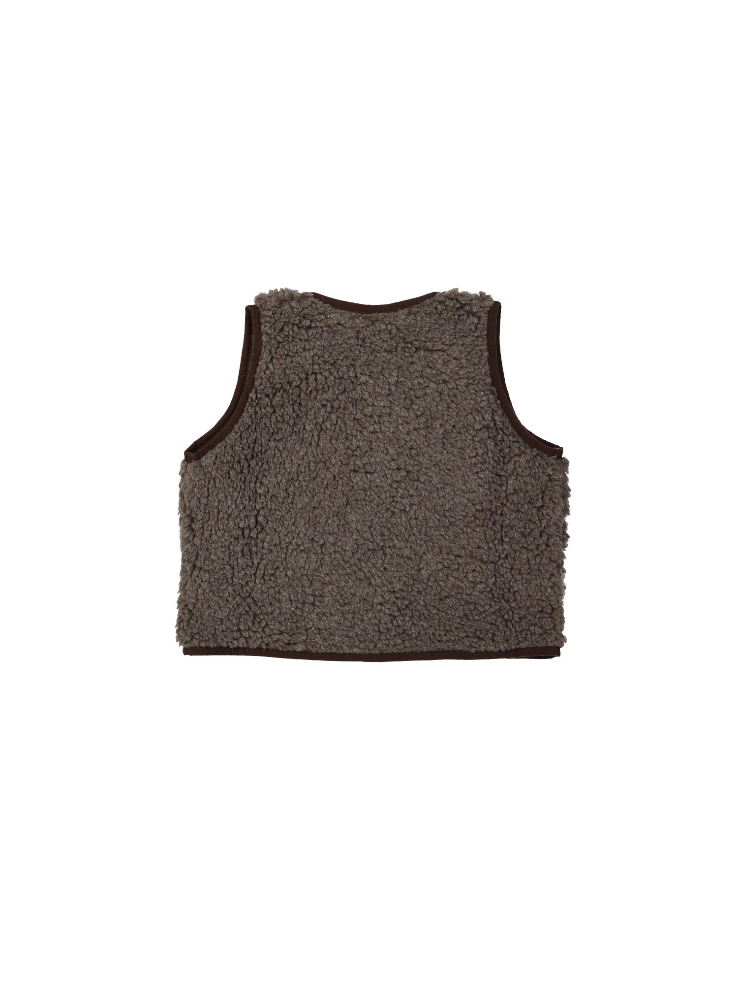 Bodywarmer teddy dark brown