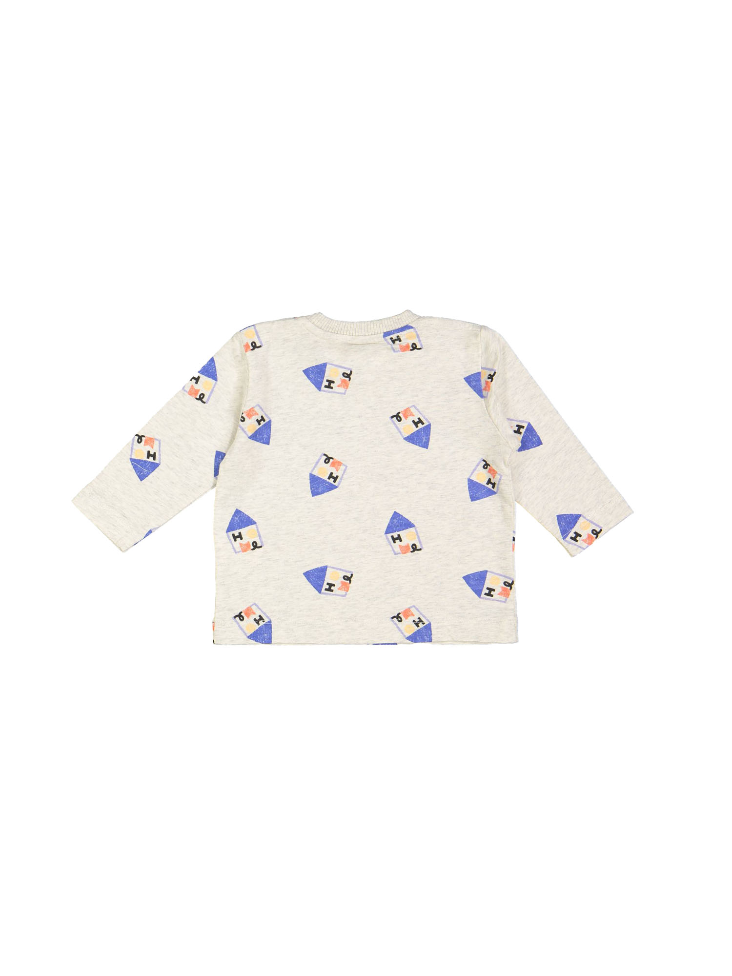 T-shirt mini home chiné all over light gray